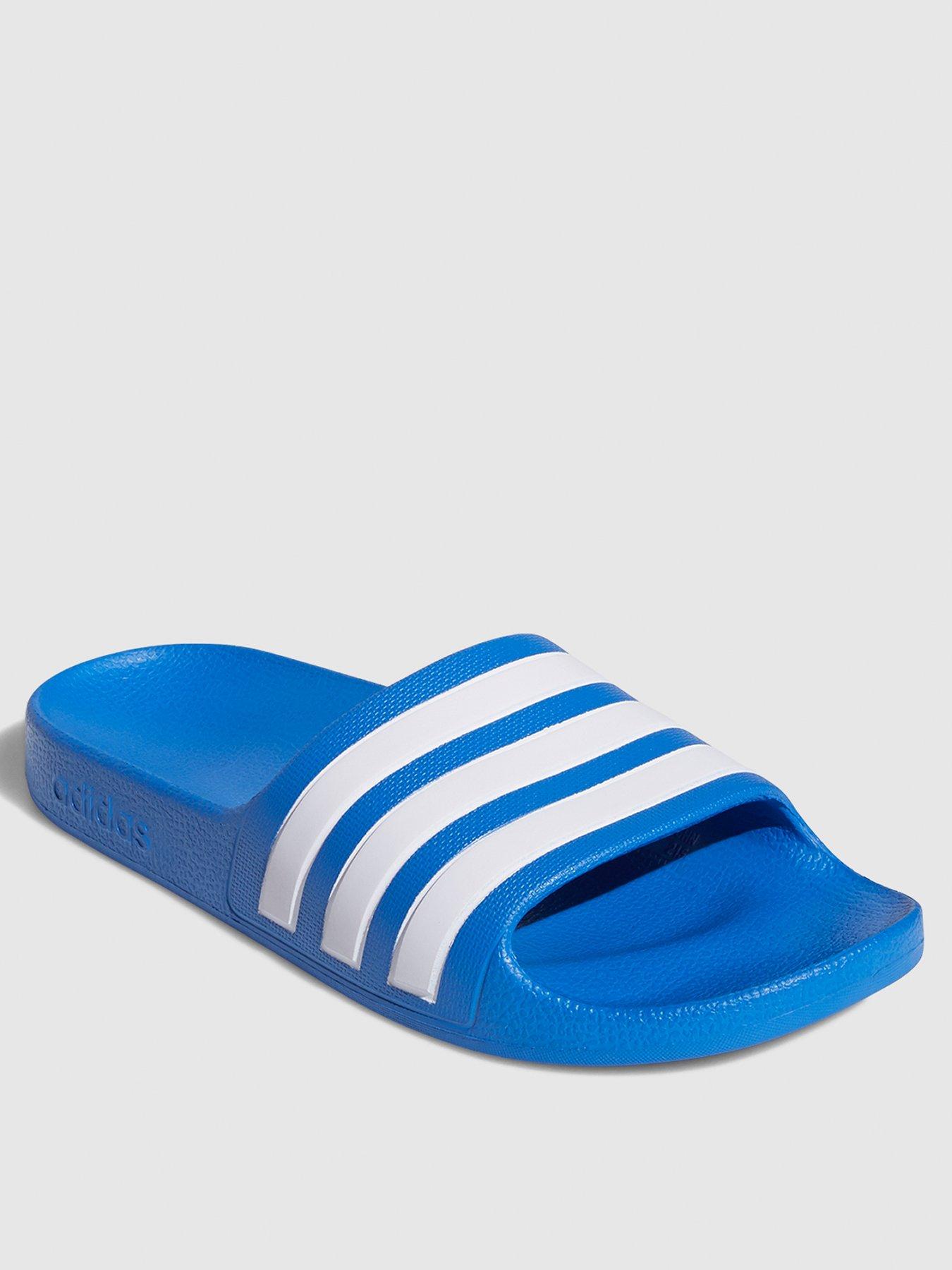 adidas blue sliders