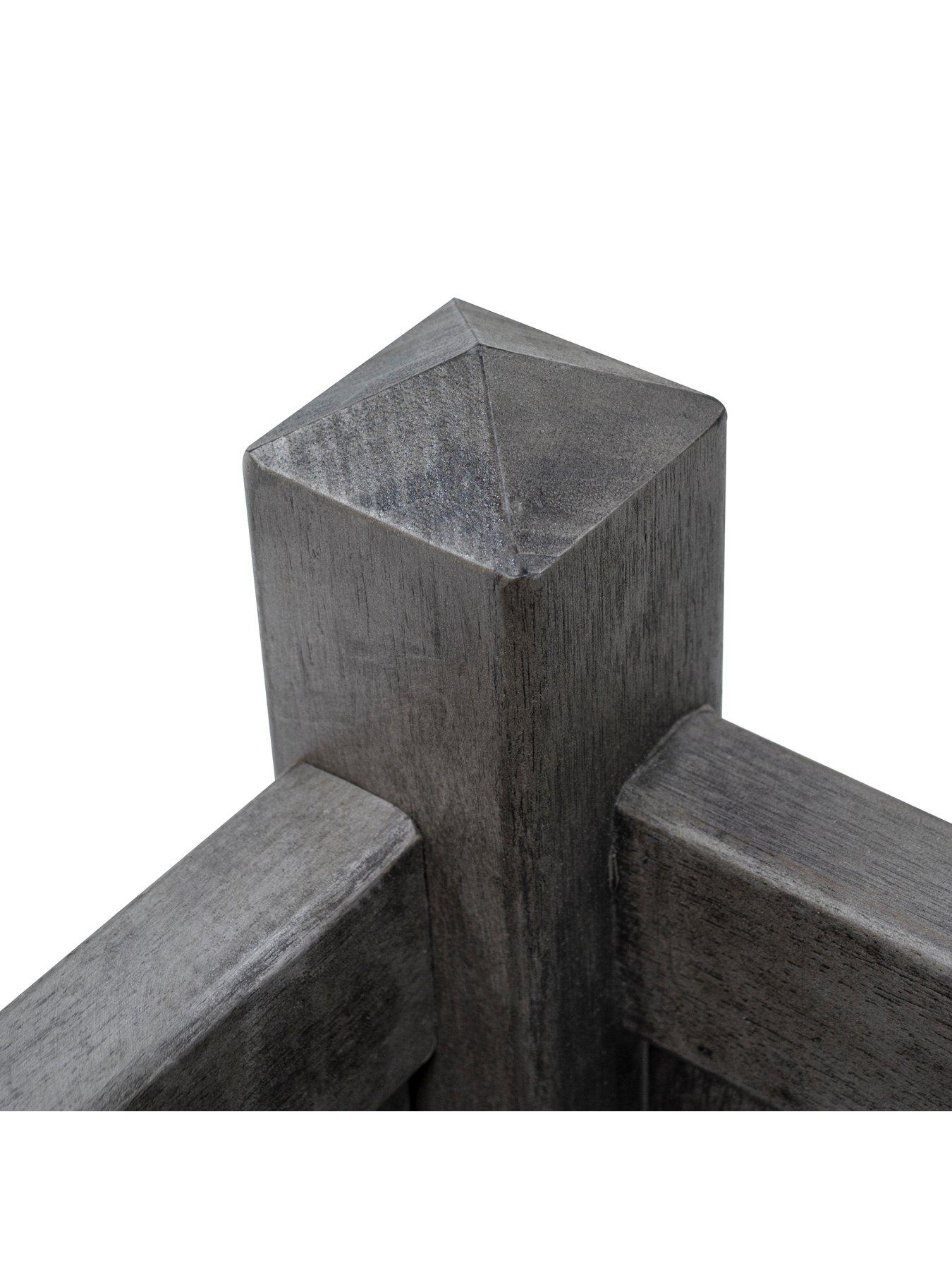 Image 4 of 6 of Rowlinson Alderley Grey Rectangular Planter