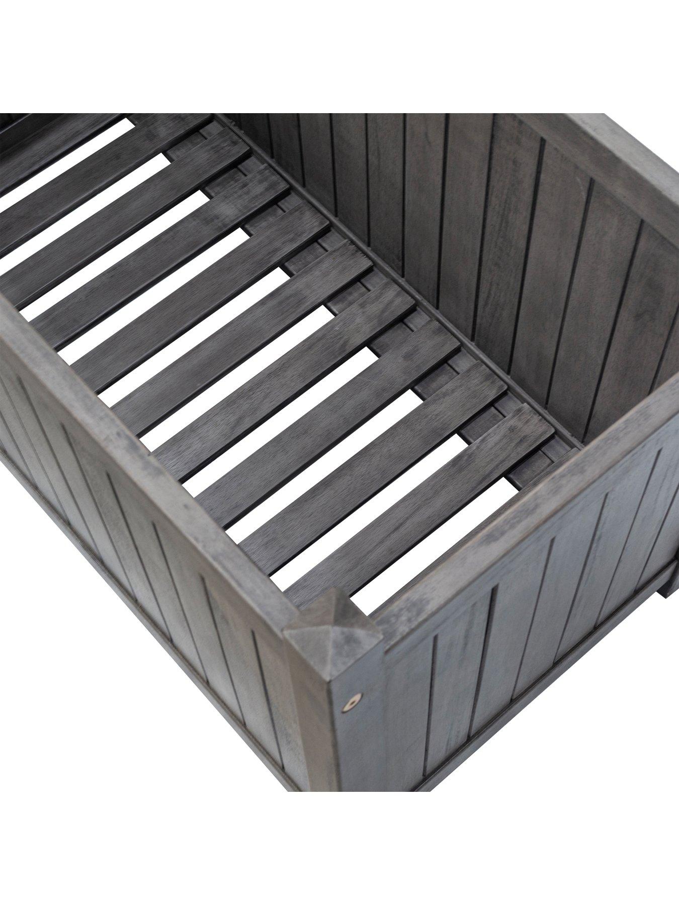 Image 5 of 6 of Rowlinson Alderley Grey Rectangular Planter