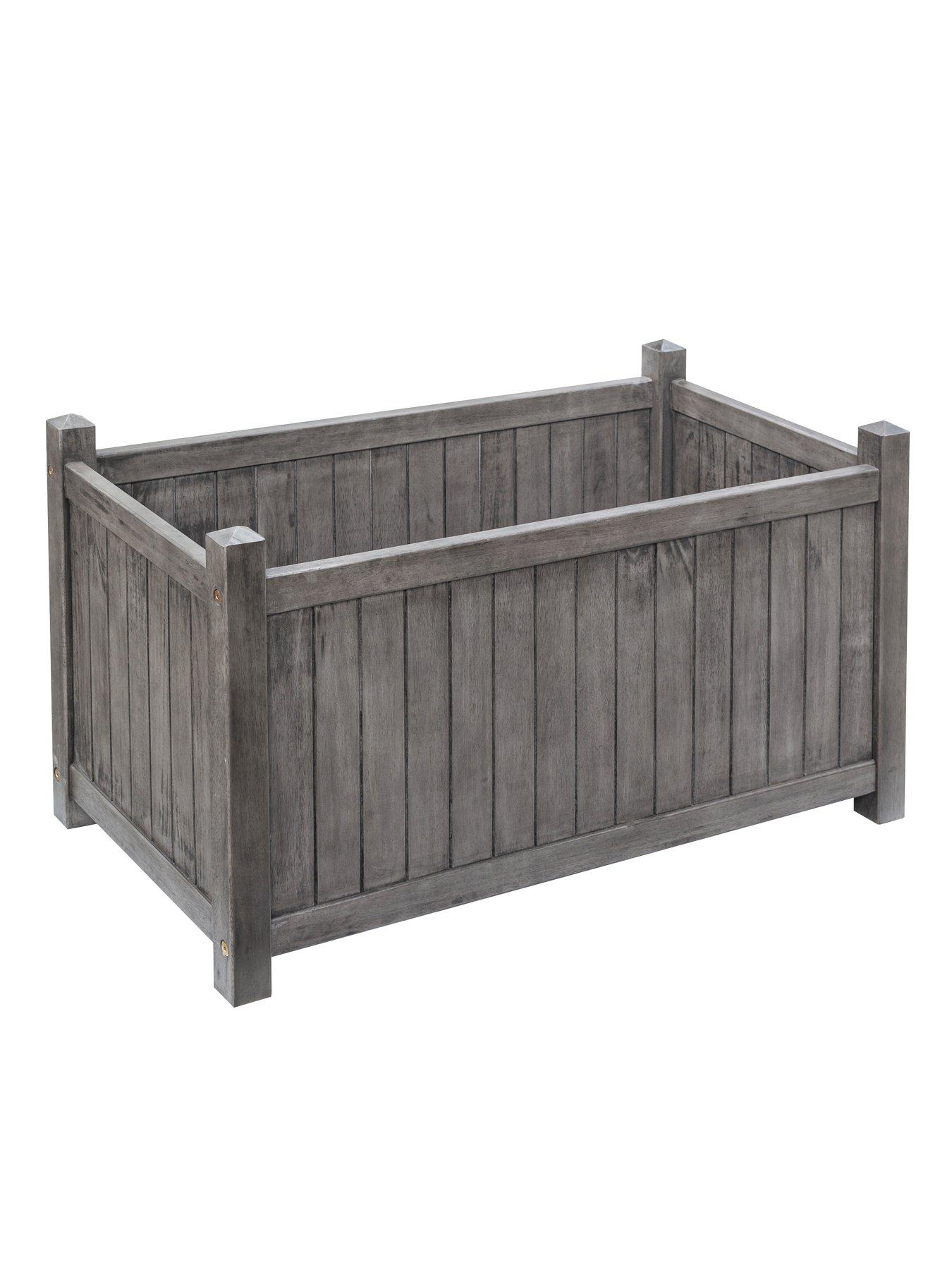 Image 6 of 6 of Rowlinson Alderley Grey Rectangular Planter