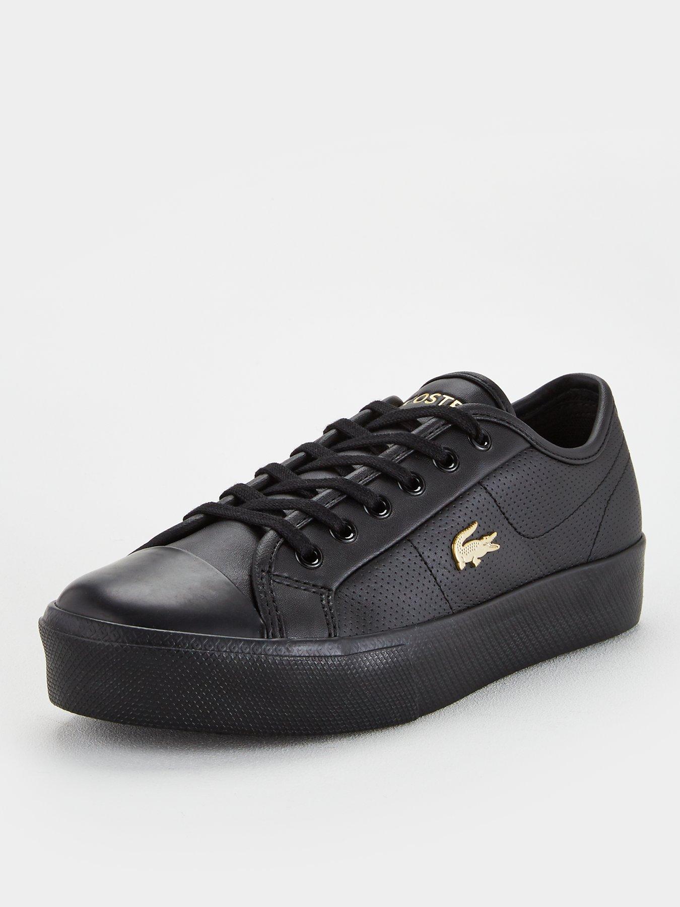 lacoste ziane black leather