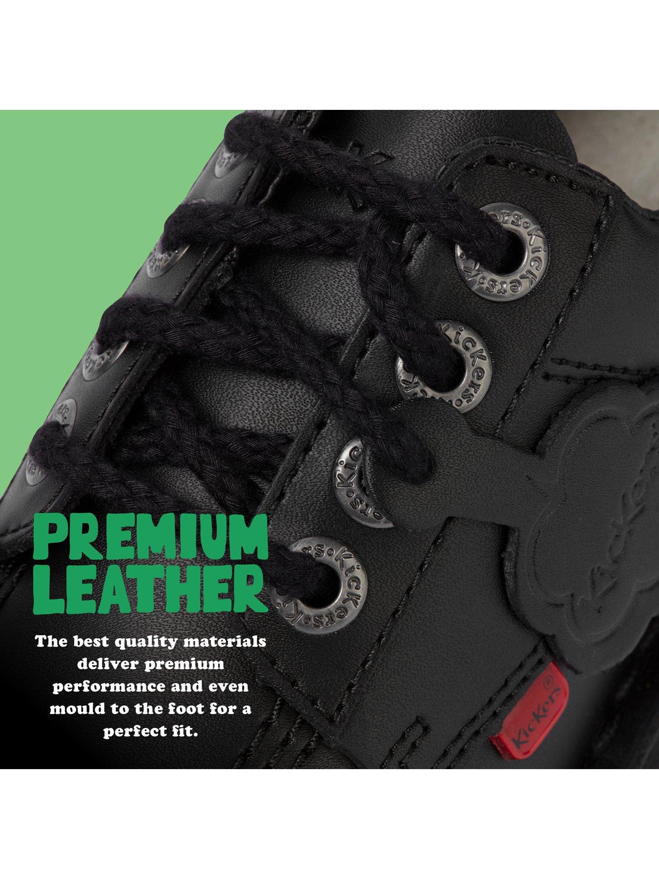 Image 4 of 5 of Kickers Kick Lo Brogue Leather Shoe - Black