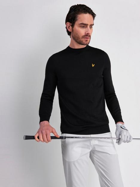lyle-scott-golf-crew-neck-pullover-black