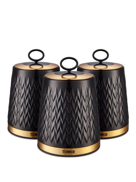 tower-empire-set-of-3-canisters-ndash-black