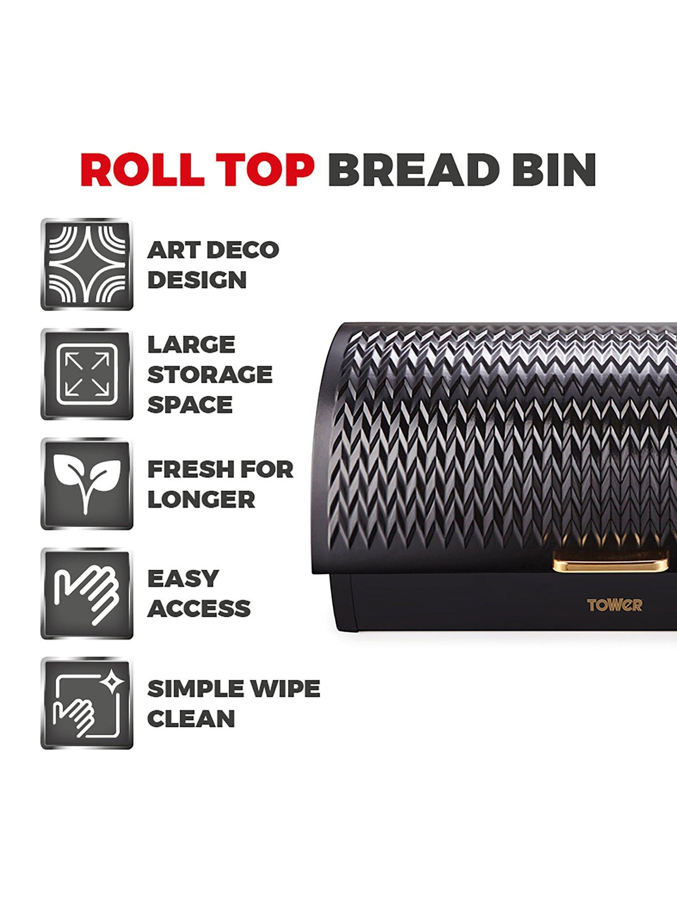 Image 2 of 6 of Tower Empire Bread Bin &ndash; Black