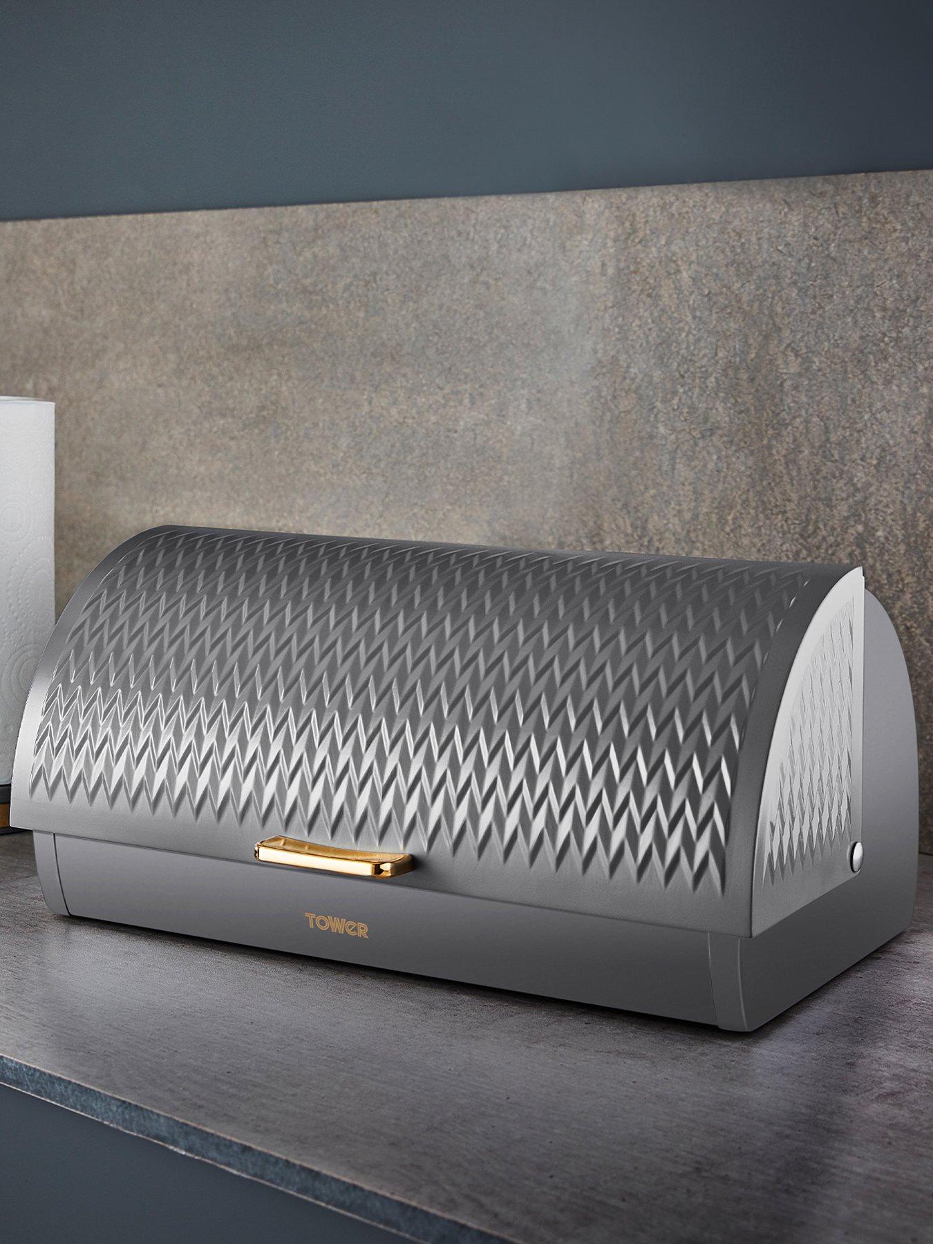 Image 1 of 7 of Tower Empire Roll-Top Bread Bin &ndash; Grey