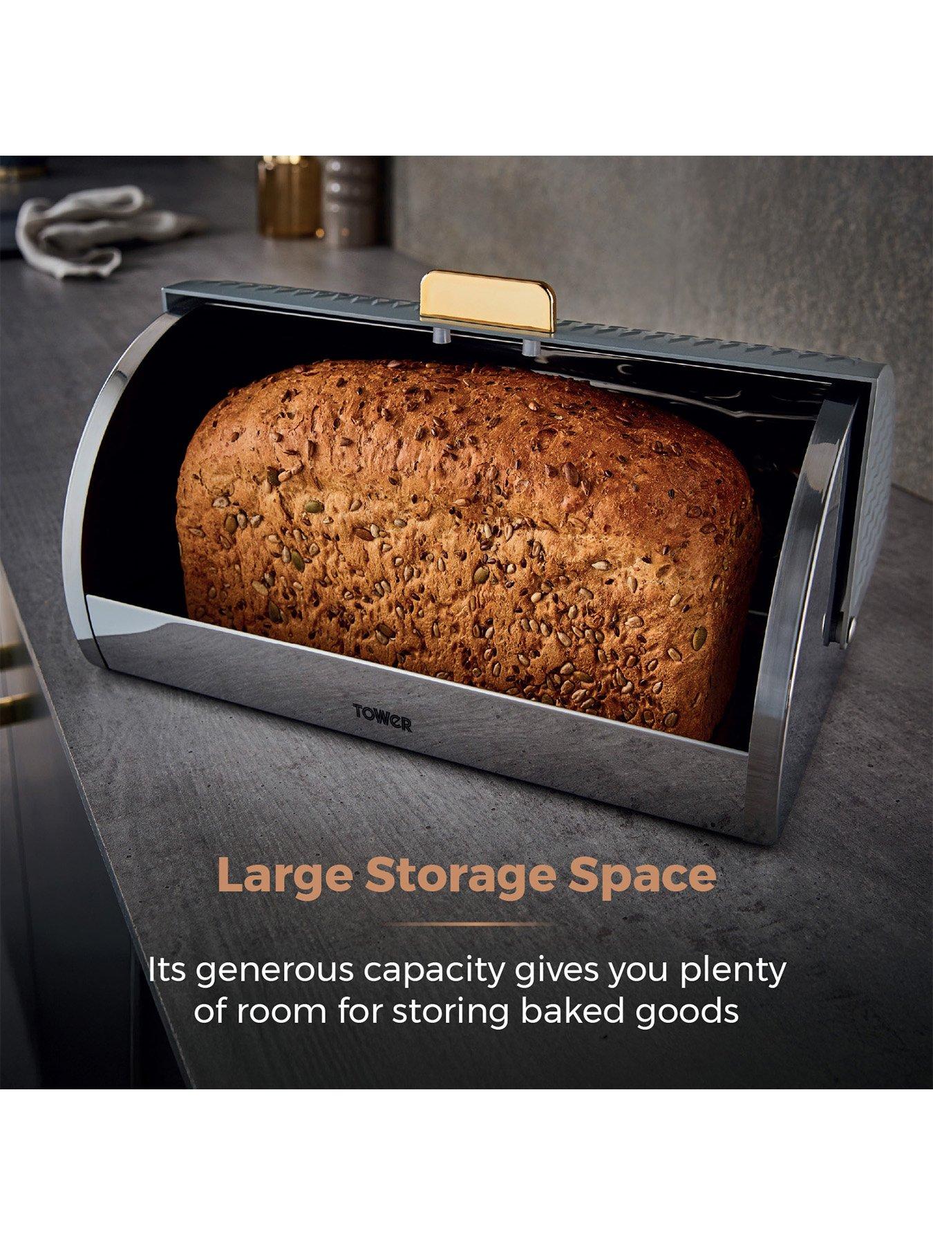 Image 3 of 7 of Tower Empire Roll-Top Bread Bin &ndash; Grey
