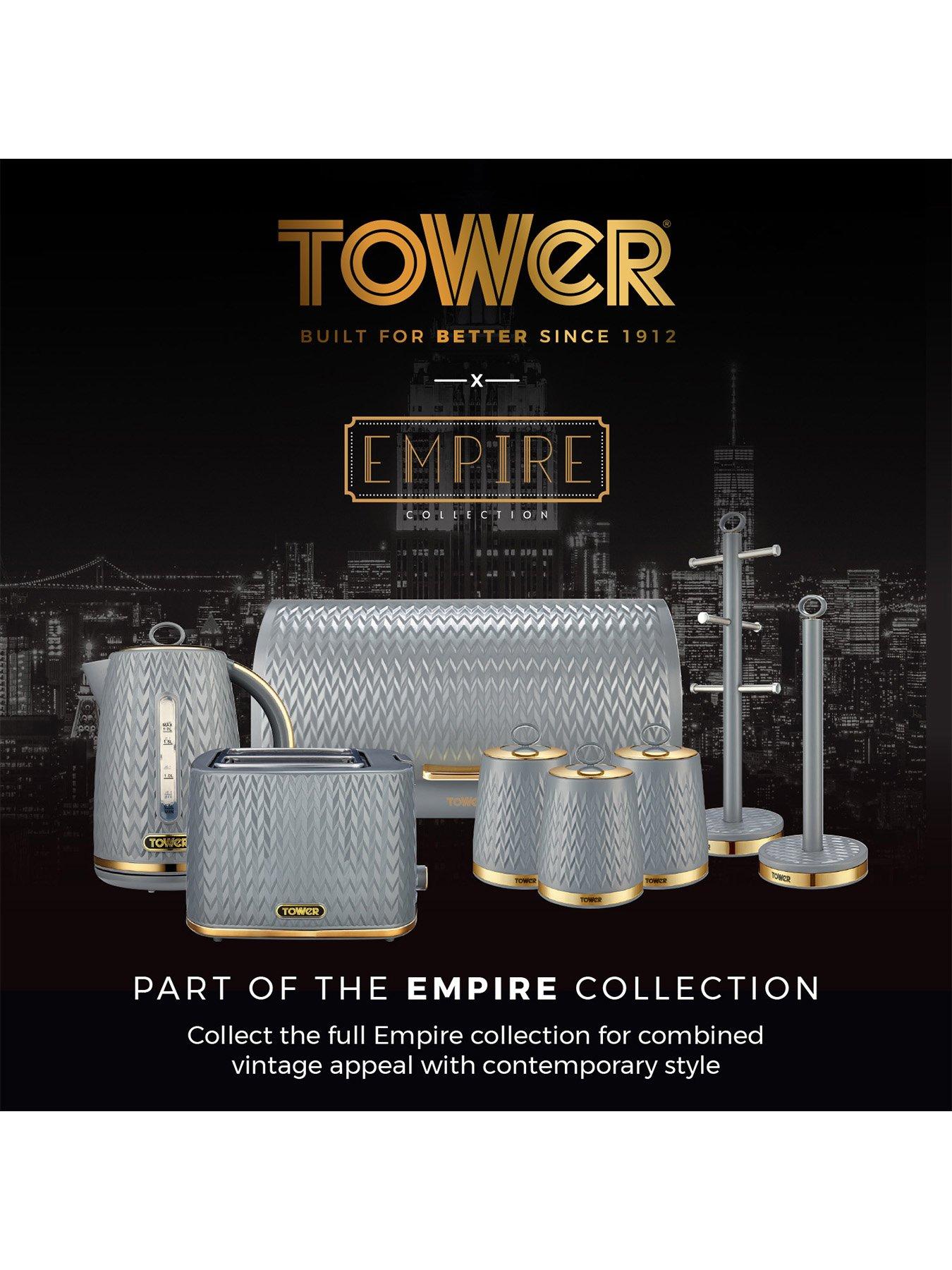 Image 6 of 7 of Tower Empire Roll-Top Bread Bin &ndash; Grey