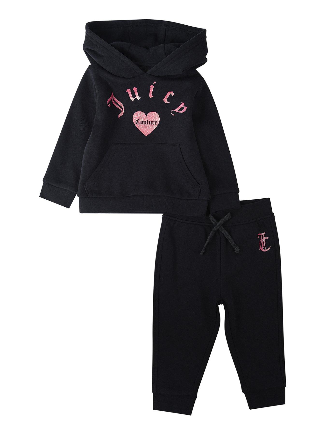 Juicy Couture Toddler Girls Logo Tracksuit - Black | very.co.uk