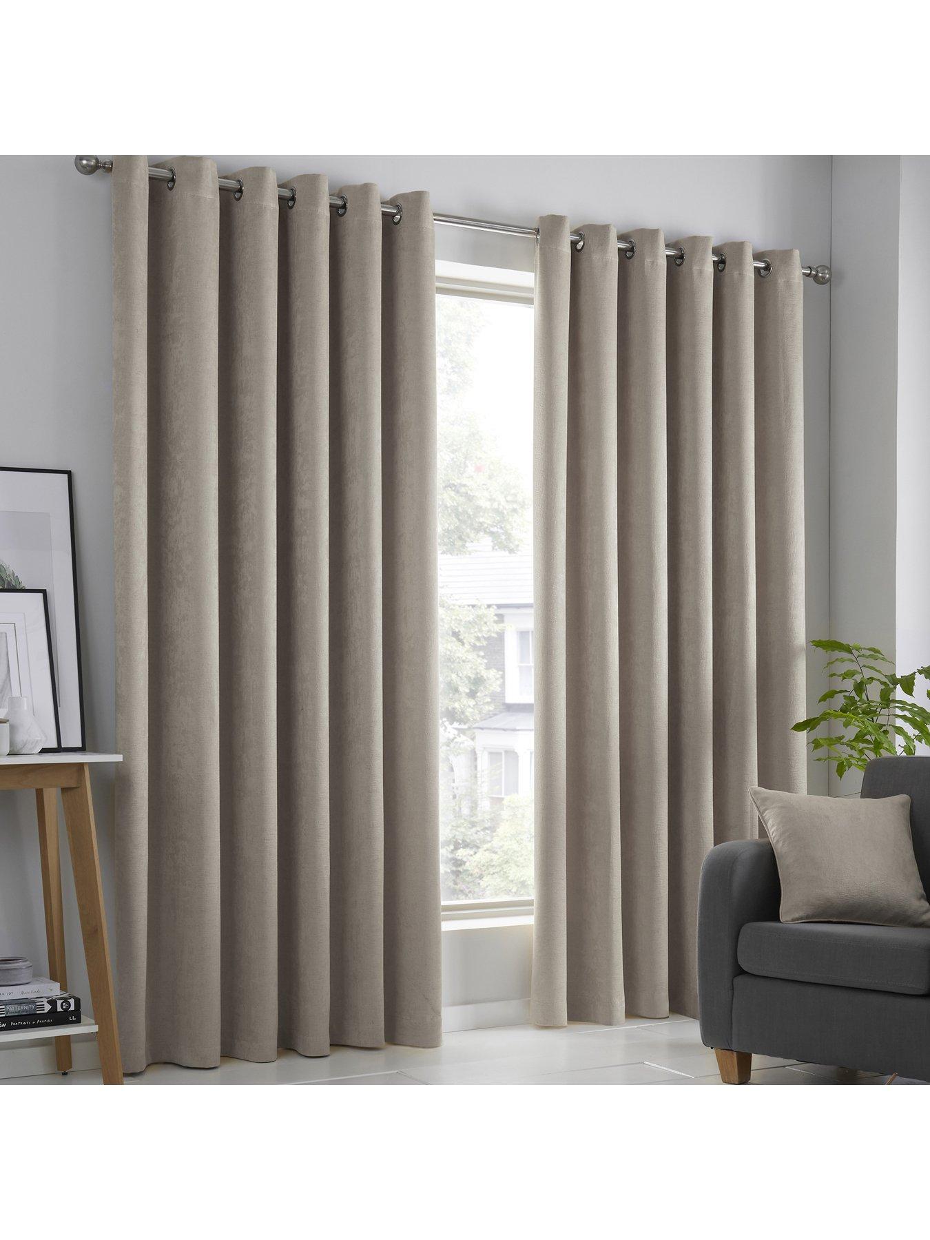 Fusion Strata Dim-Out Eyelet Curtains
