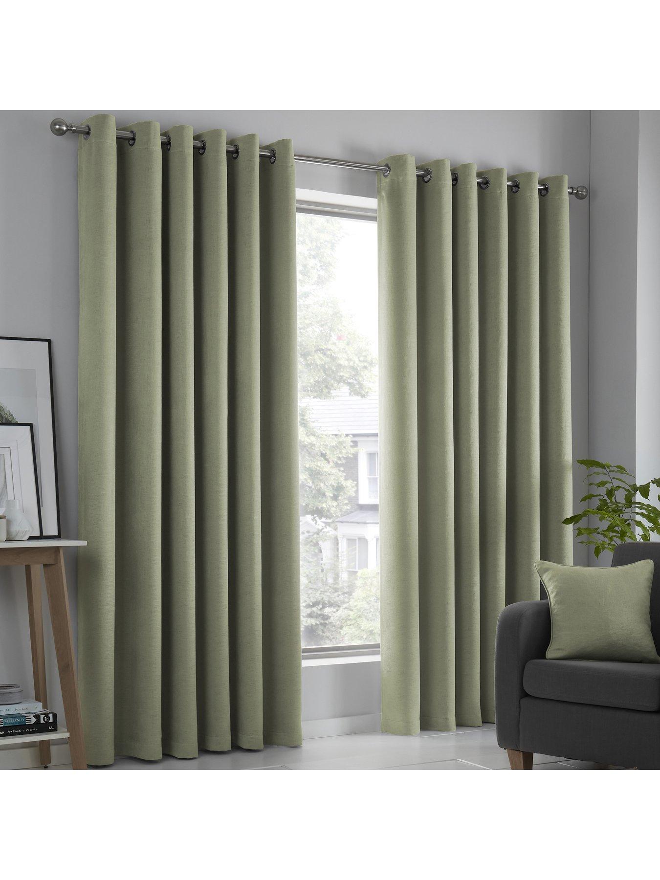Fusion Strata Dim-Out Eyelet Curtains