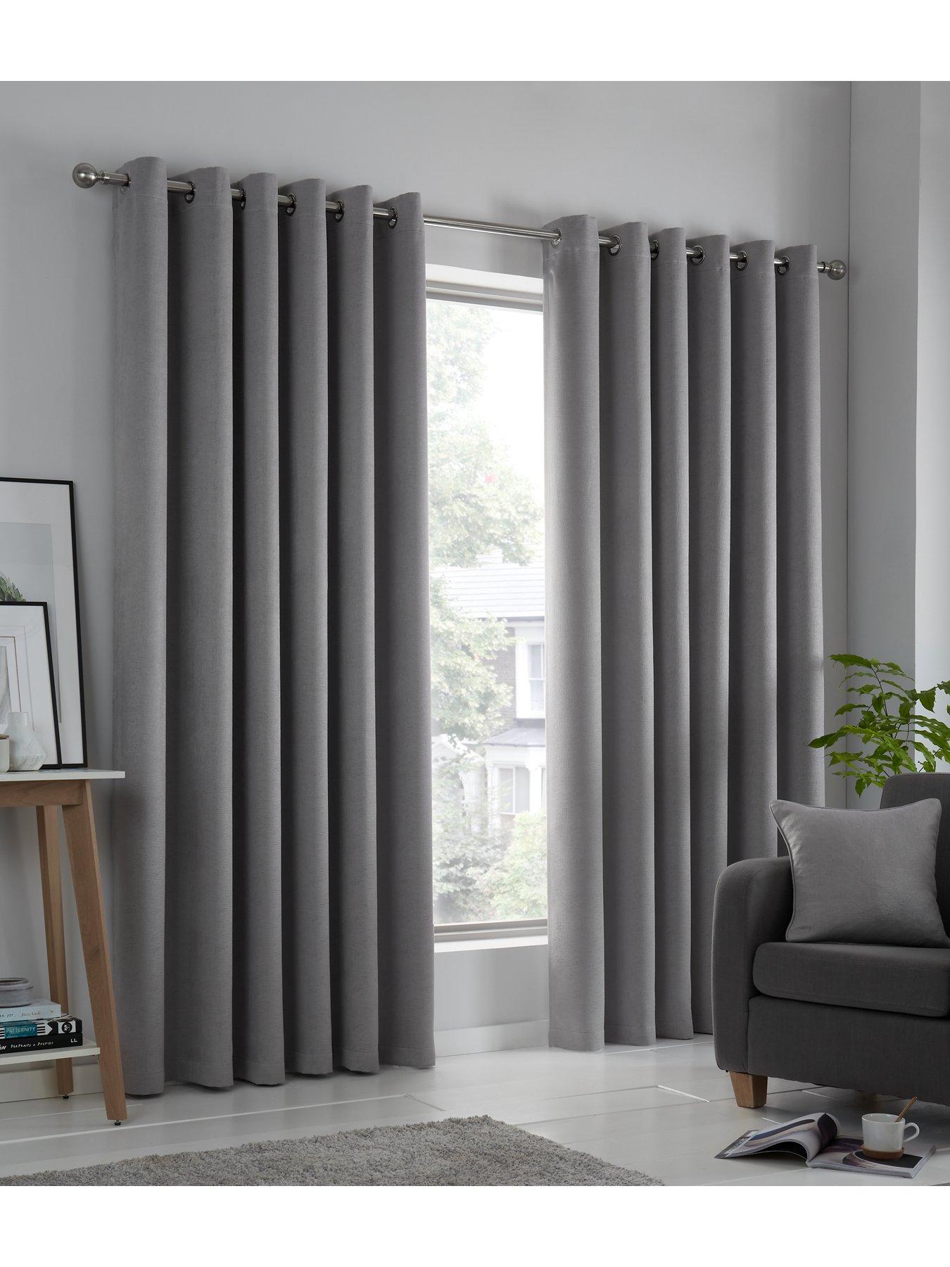 Fusion Strata Dim-Out Eyelet Curtains