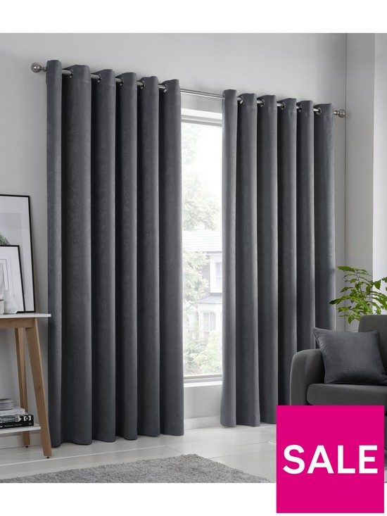 front image of fusion-strata-dim-out-eyelet-curtains