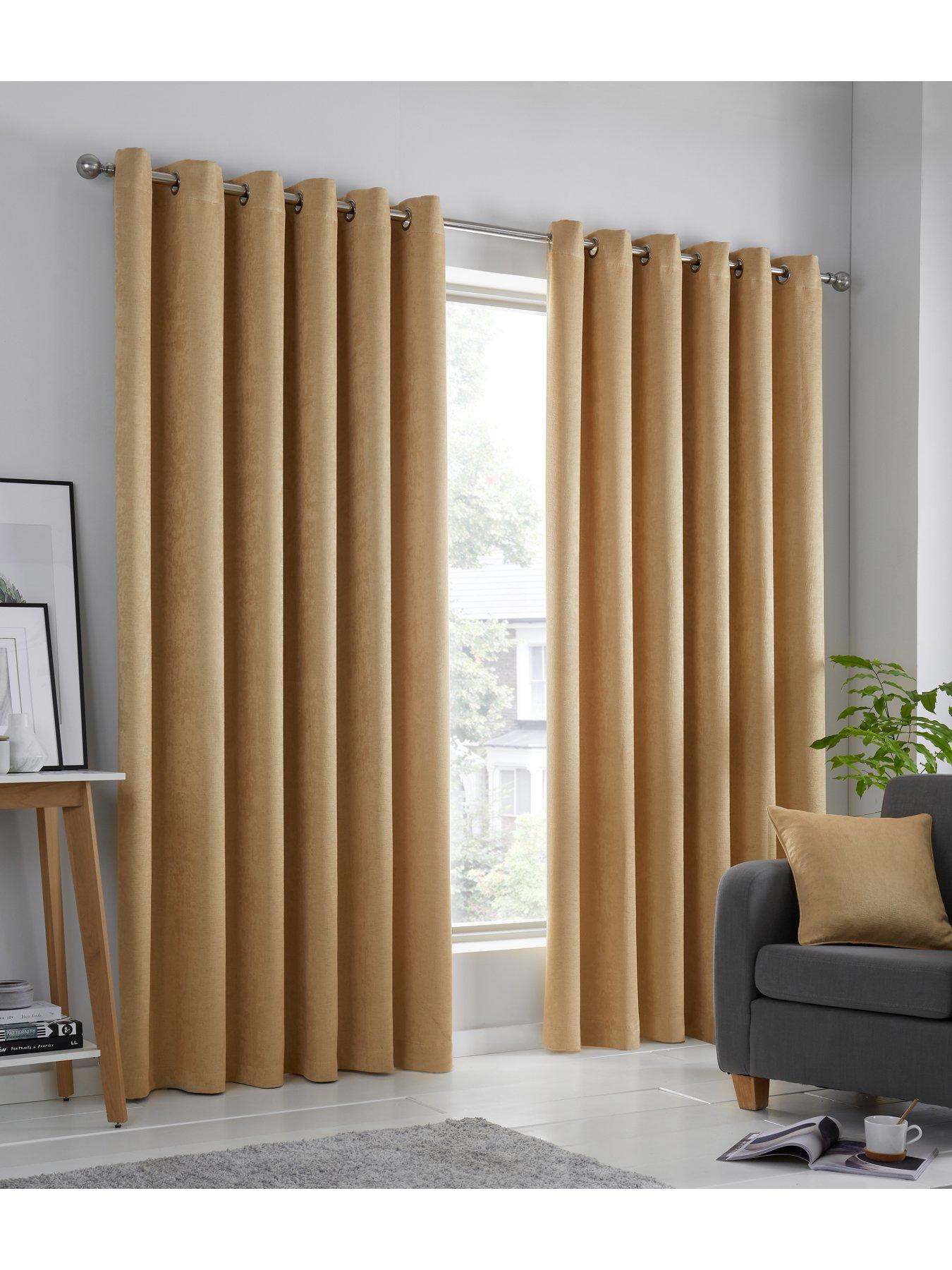 Fusion Strata Dim-Out Eyelet Curtains