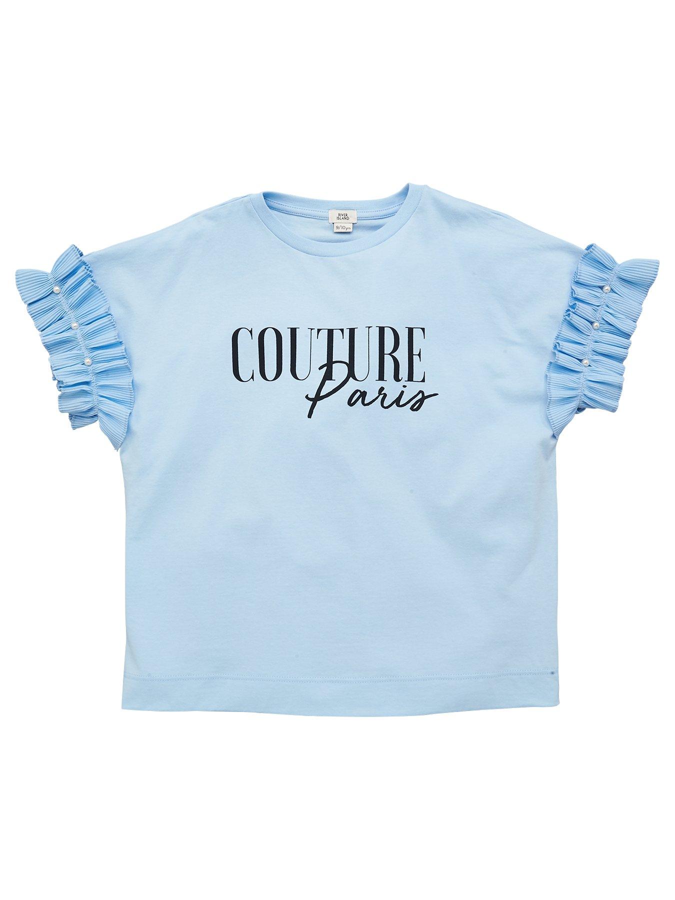 Camping Hair Dont Care Toddler Baby Girls Cotton Ruffle Short Sleeve Top Comfortable T-Shirt 2-6T