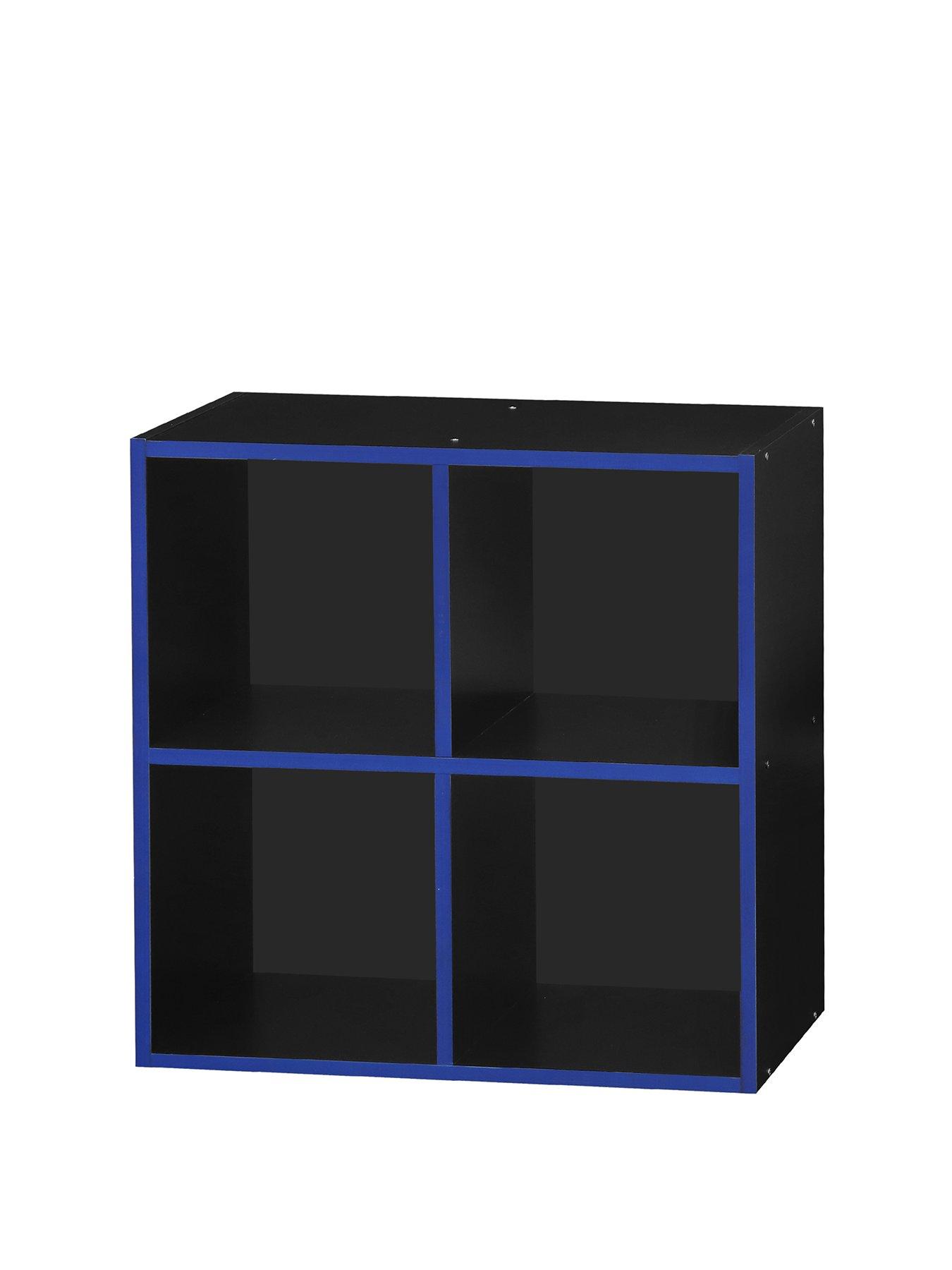 Product photograph of Lloyd Pascal Virtuoso 4 Cube Storage With Blue Edging from very.co.uk