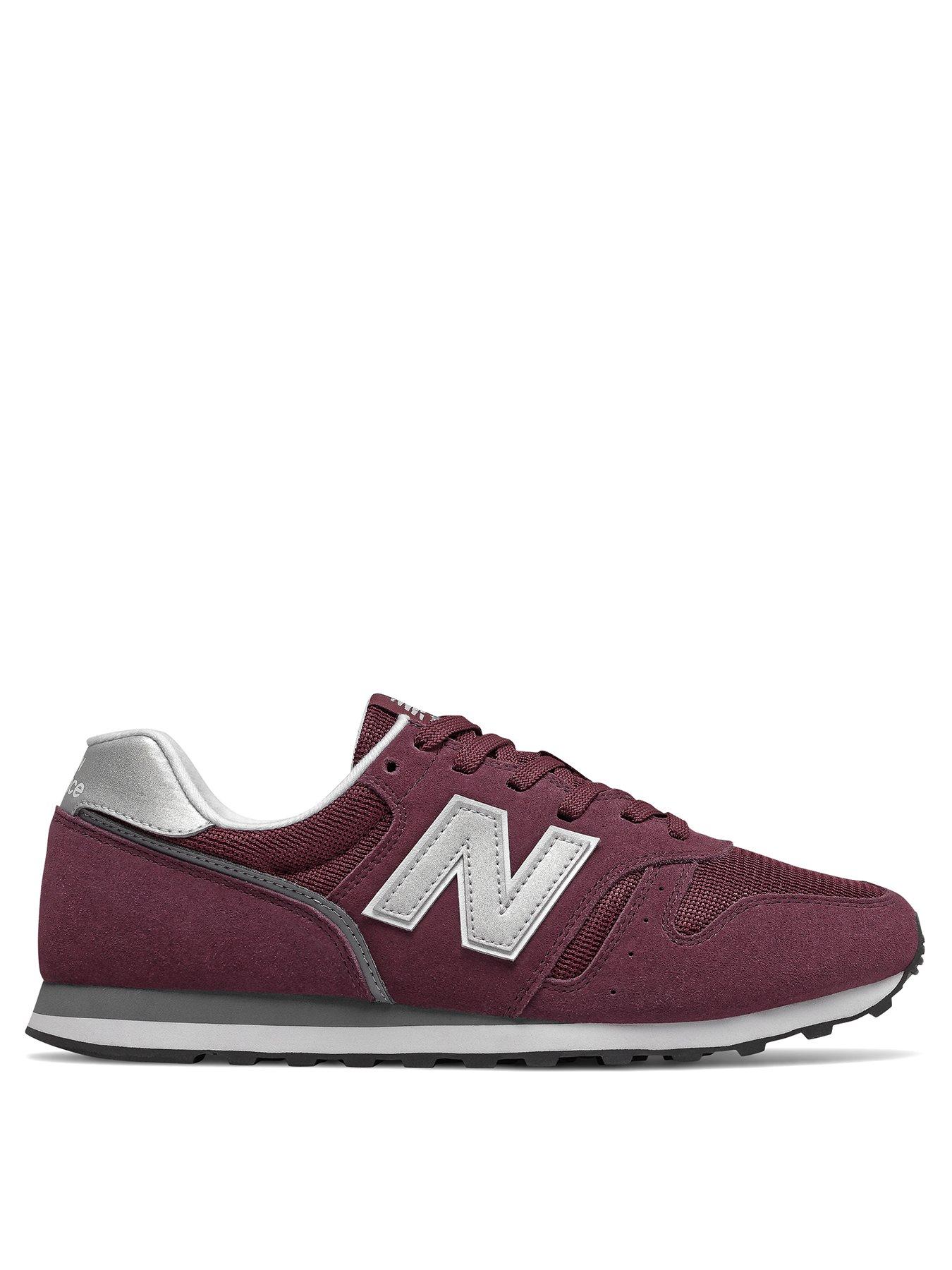 mens new balance burgundy 373 trainers