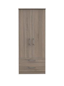 Product photograph of Swift Halton Ready Assembled 2 Drawer 2 Door Wardrobe from very.co.uk
