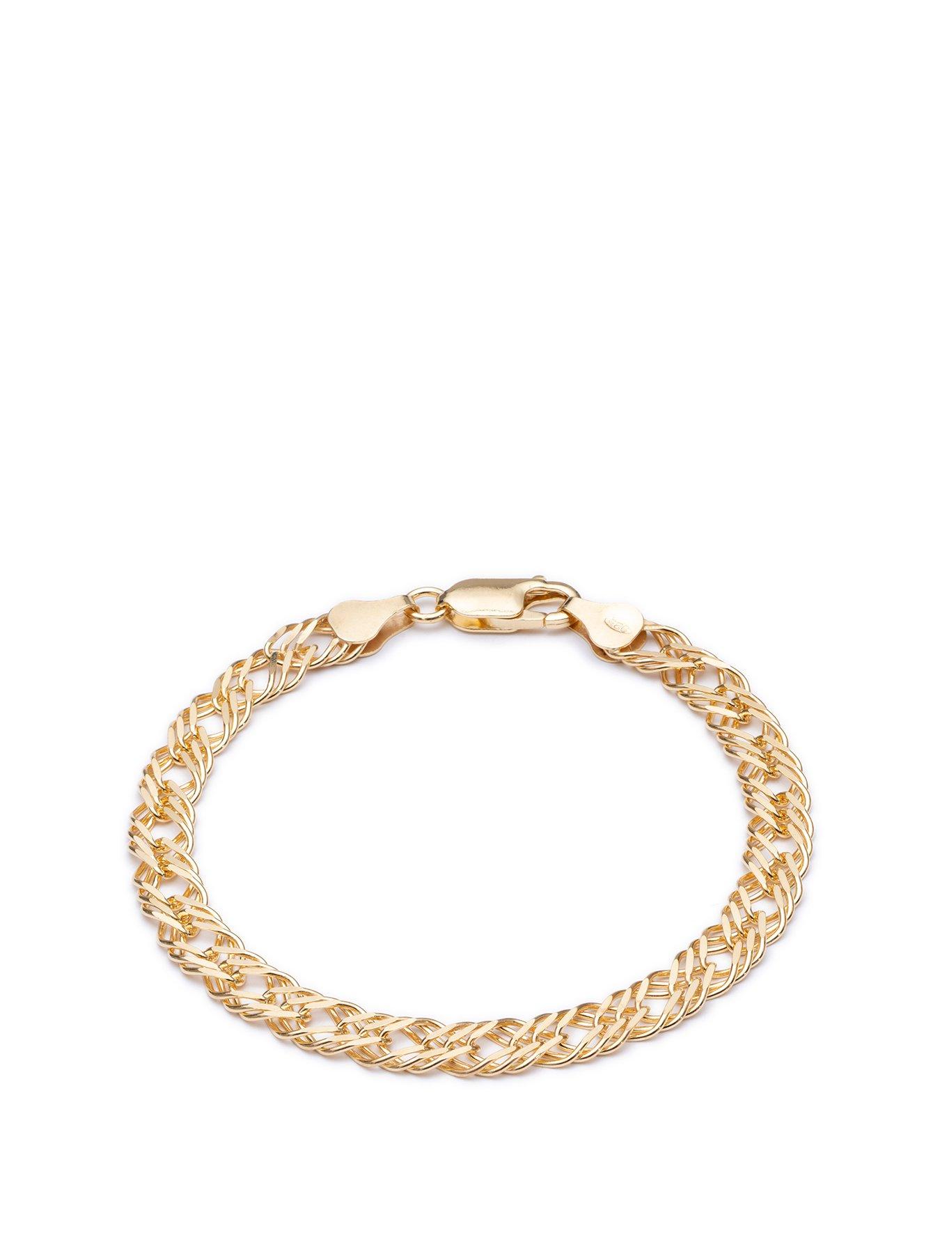 Women Chevron Statement Bracelet - Gold