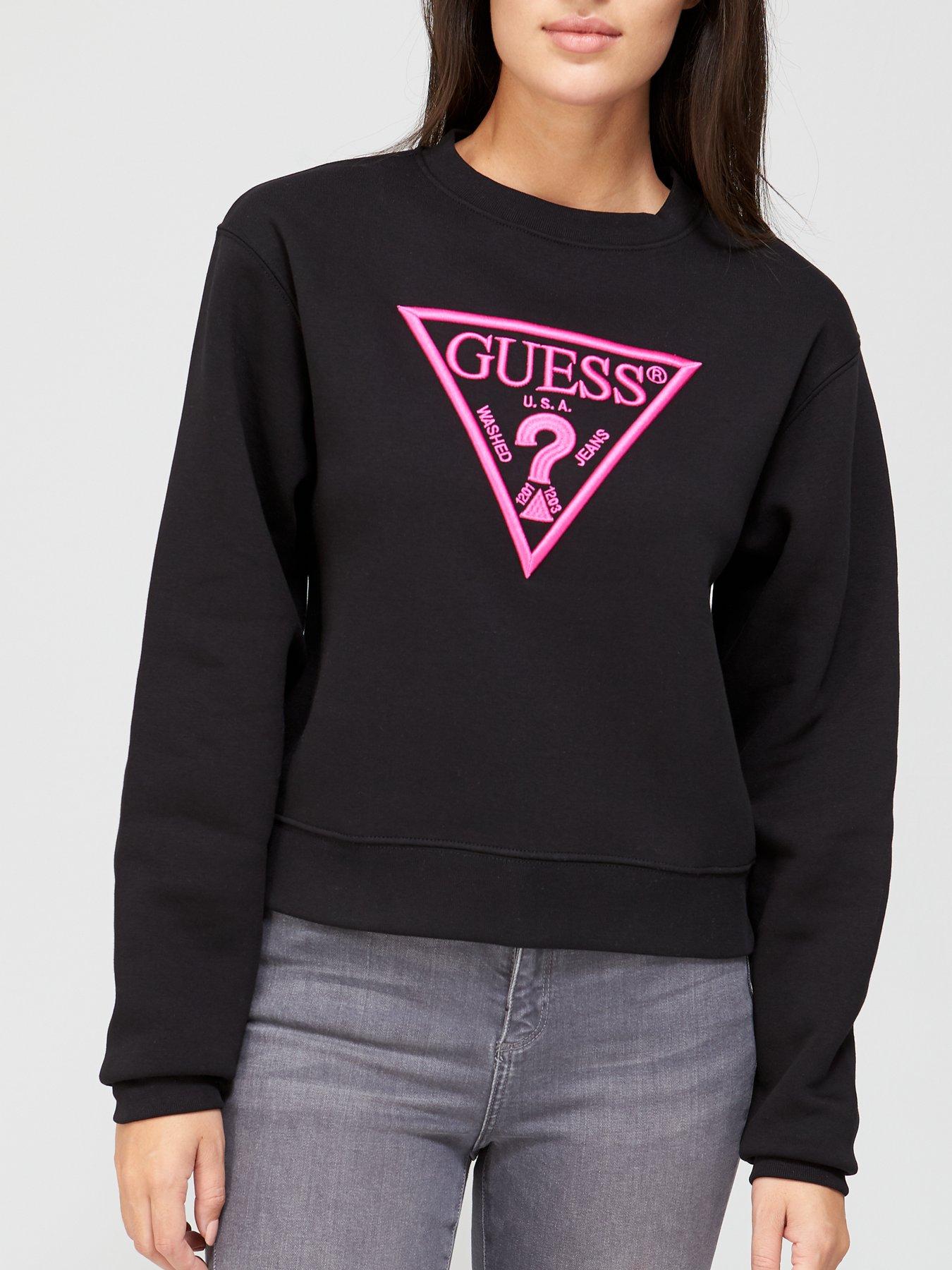 guess triangle logo hoodie