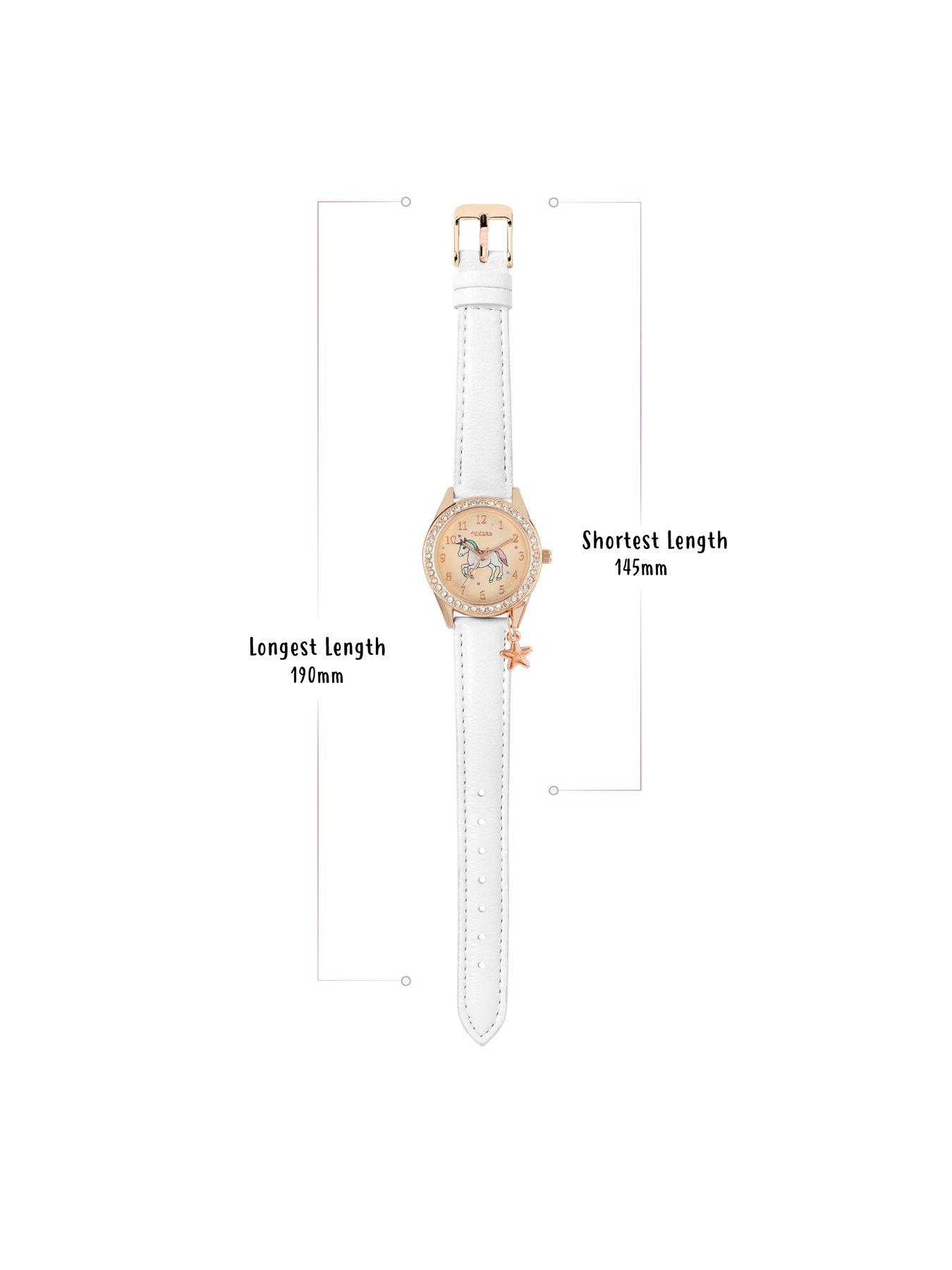 Image 6 of 6 of Tikkers Gold Unicorn Dial White Leather Strap Watch with Purse and Necklace Kids Gift Set