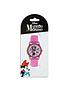  image of disney-minnie-mouse-glitter-dial-pink-heart-print-strap-kids-watch