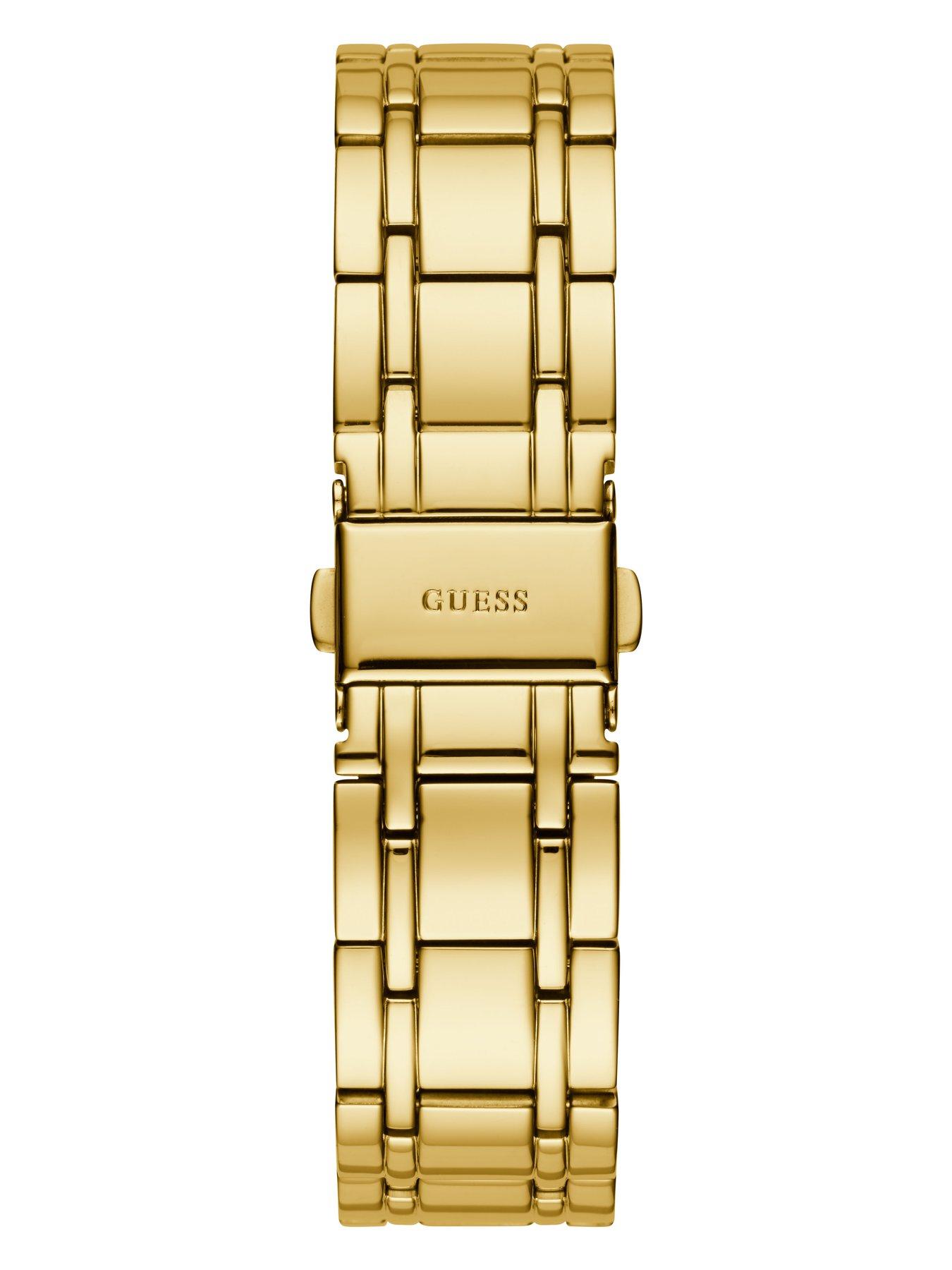  Gold Sunray Dial Gold Stainless Steel Bracelet Ladies Watch