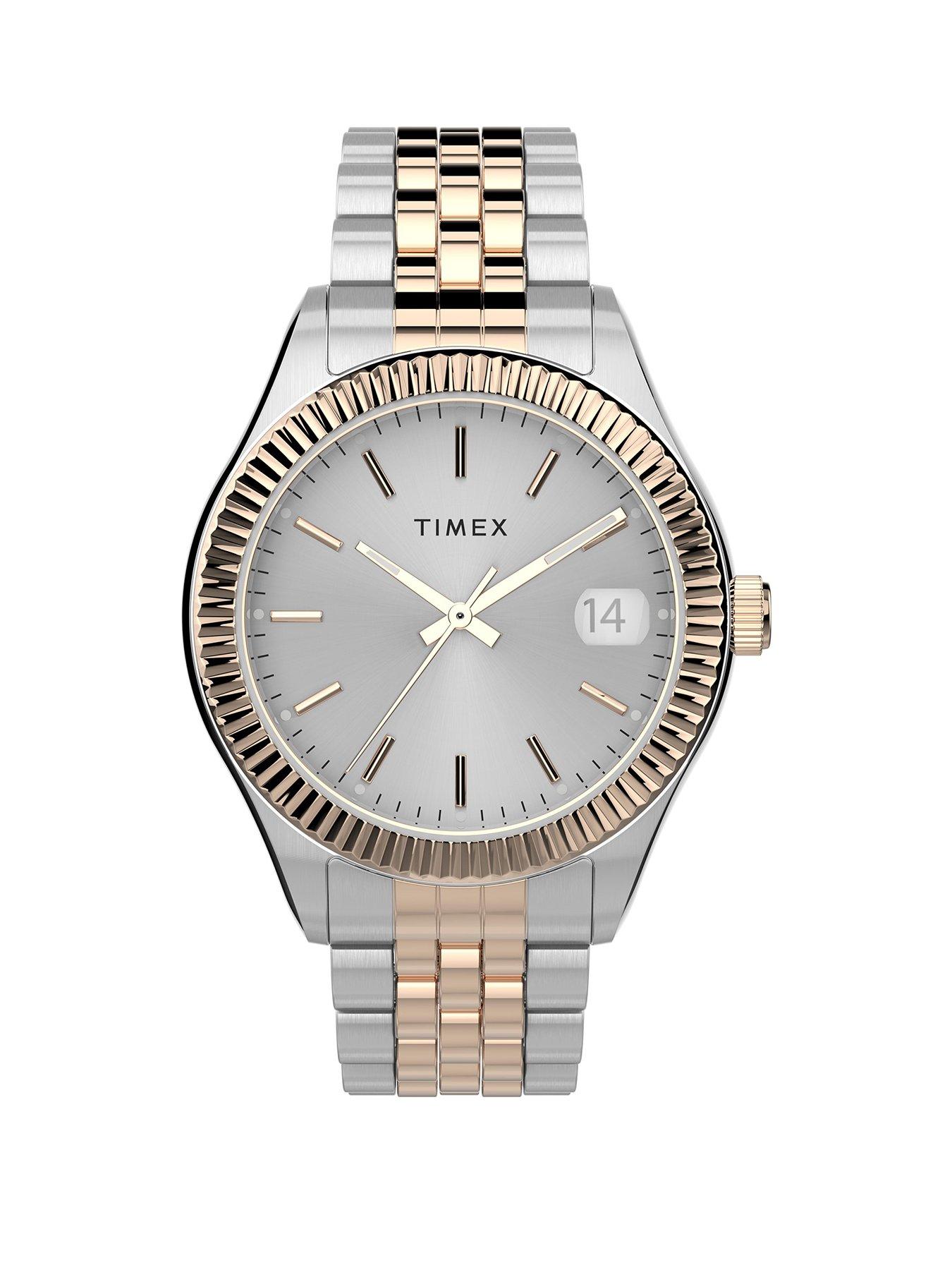 timex gold and silver watch