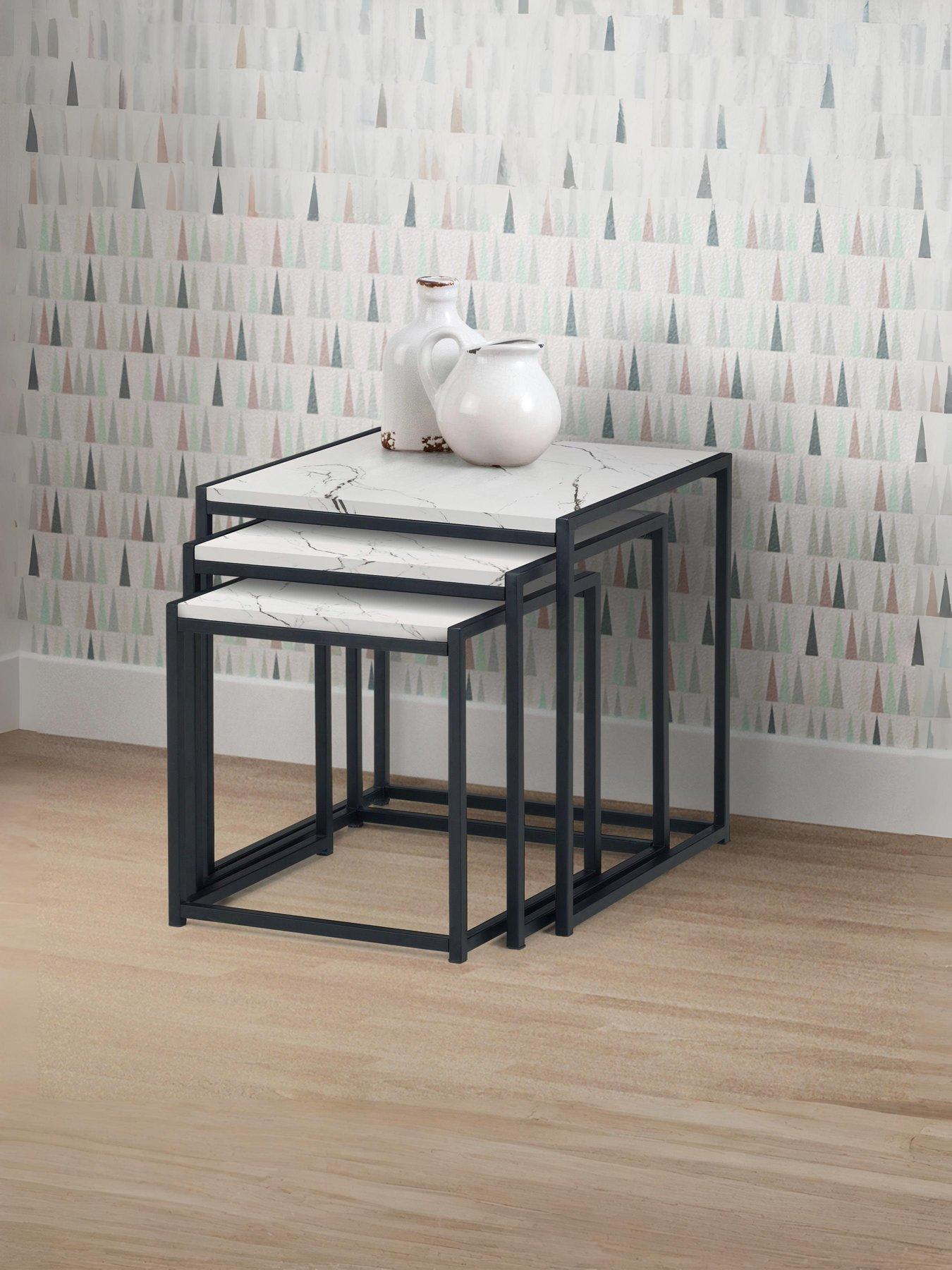 undefined Tribeca Nest of 3 Tables - White
