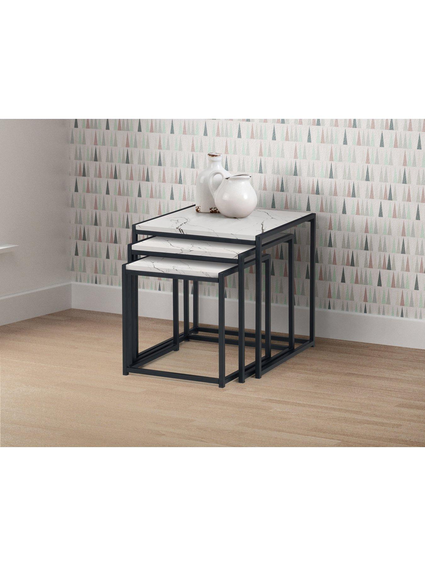 undefined Tribeca Nest of 3 Tables - White
