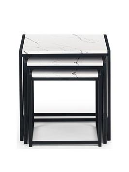 Product photograph of Julian Bowen Tribeca Nest Of 3 Tables - White from very.co.uk