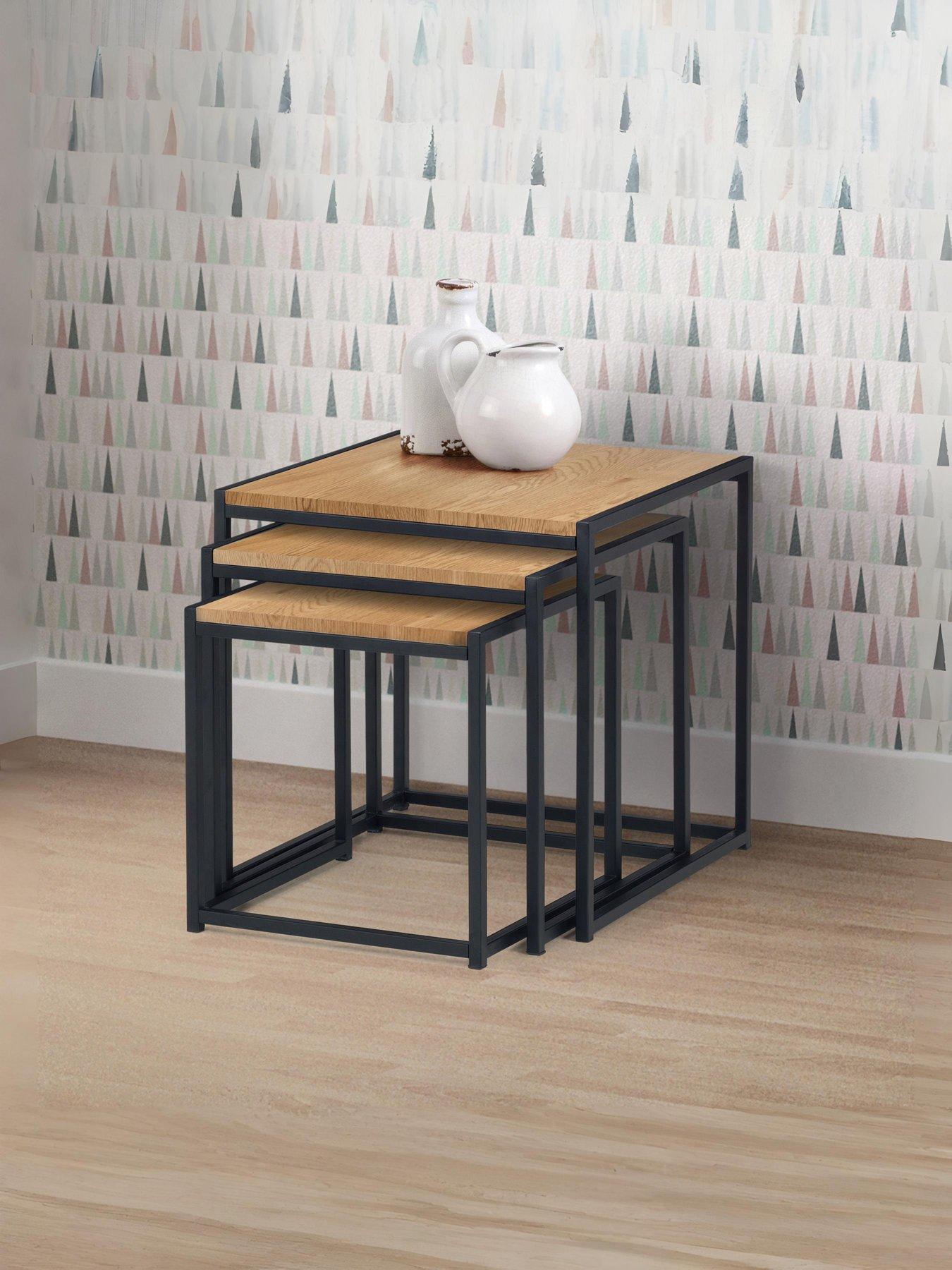 undefined Tribeca Nest of 3 Tables - Oak Effect