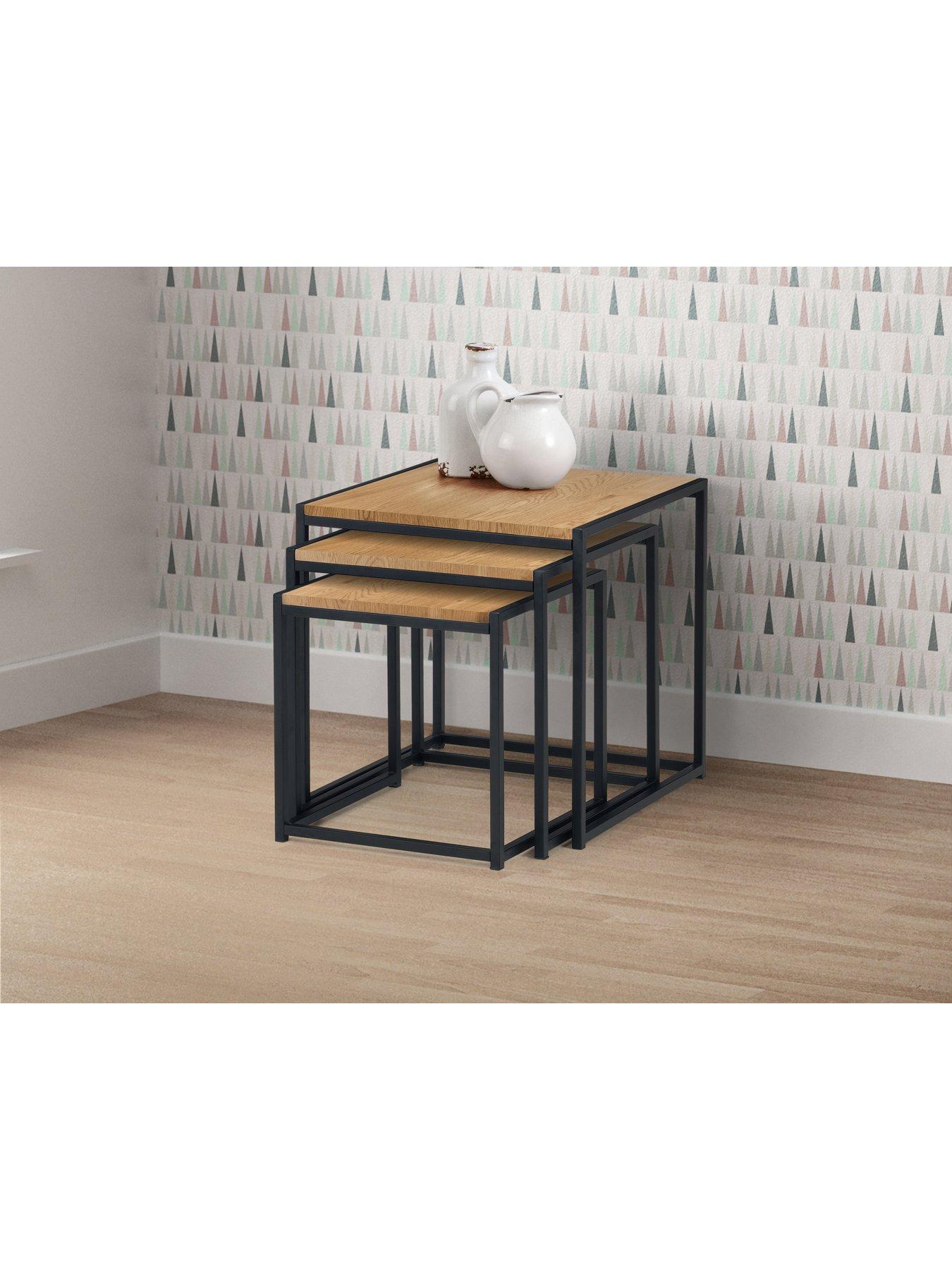 undefined Tribeca Nest of 3 Tables - Oak Effect