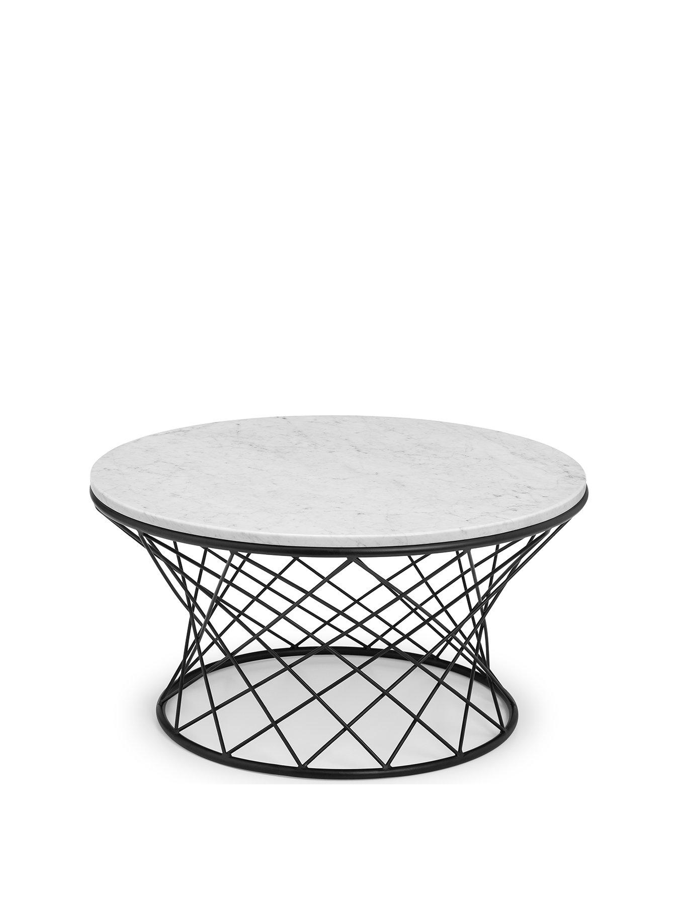 Product photograph of Julian Bowen Trevi Real Marble Coffee Table from very.co.uk