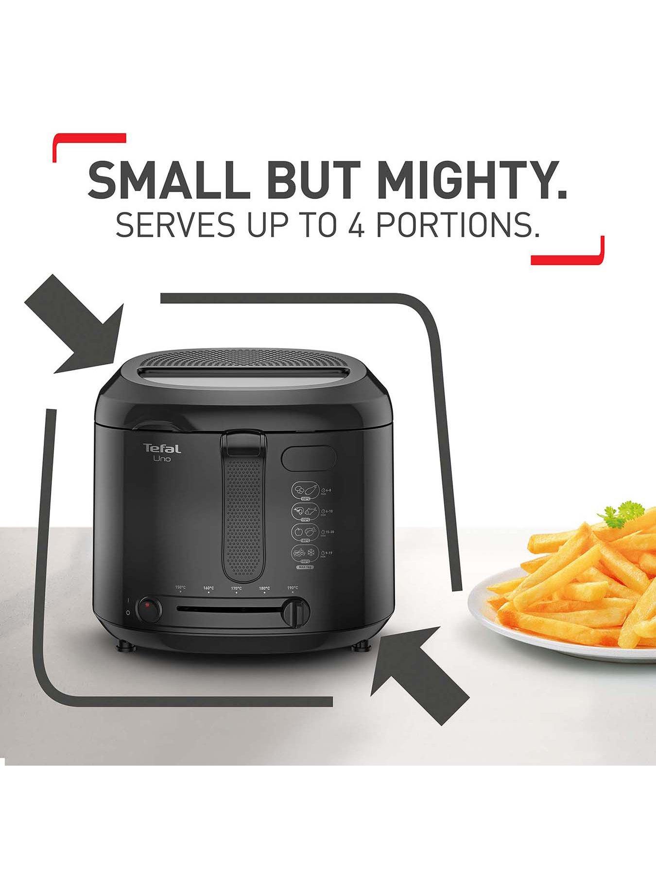 Tefal Uno FF203840 Deep Fryer Black 1kg / 4 Portions very.co.uk
