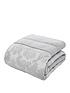  image of catherine-lansfield-damask-jacquard-bedspread-throw-silver