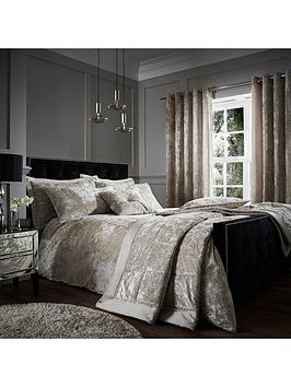 Product photograph of Catherine Lansfield Crushed Velvet Duvet Cover Set - Natural from very.co.uk