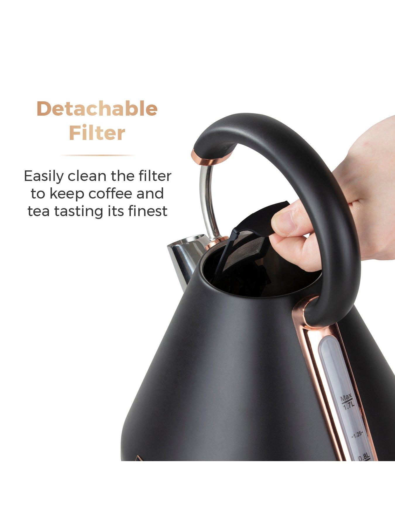 Cavaletto 1.7L Pyramid Kettle Black Rose Gold