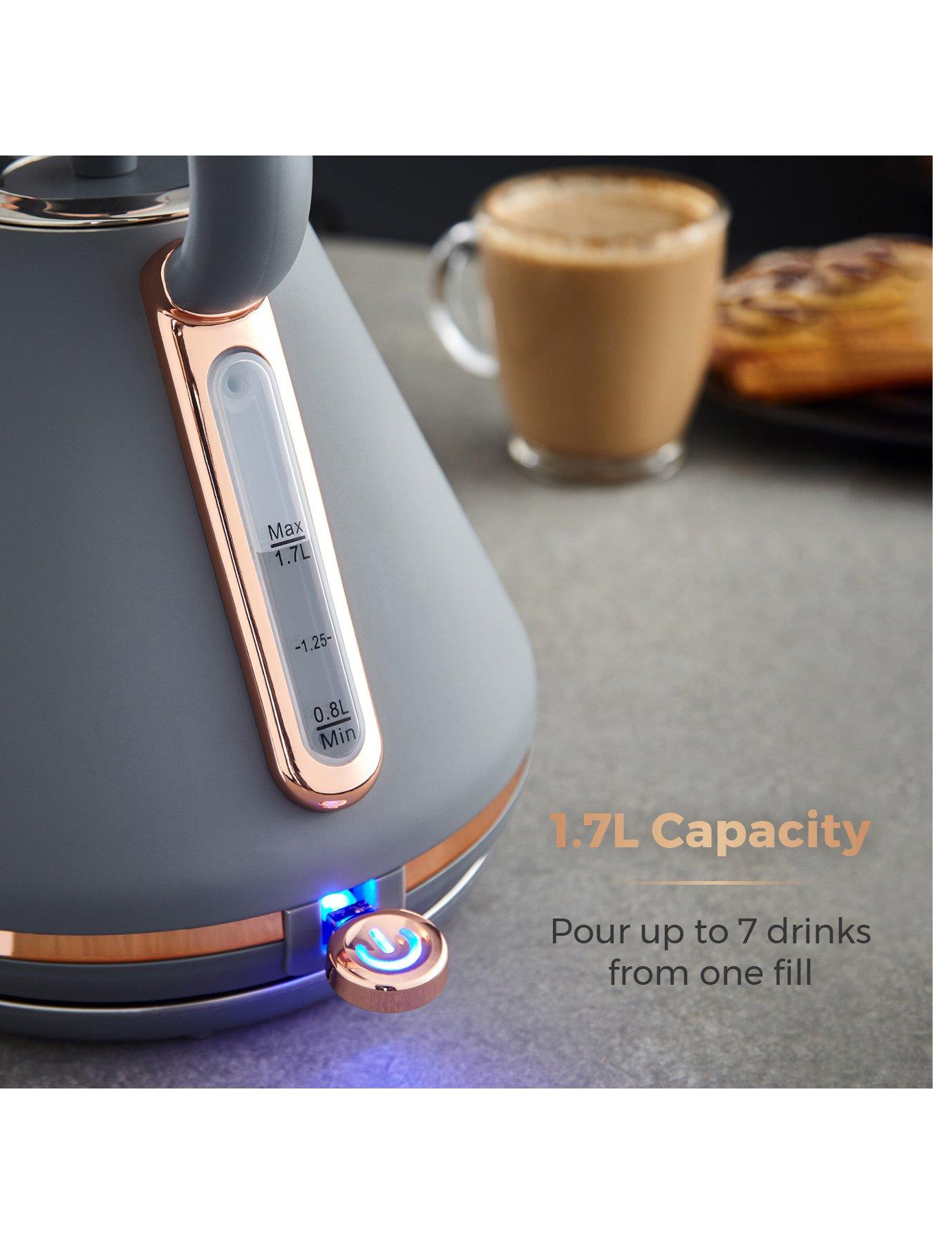 Image 5 of 6 of Tower Cavaletto 1.7L Pyramid Kettle - Grey &amp; Rose Gold