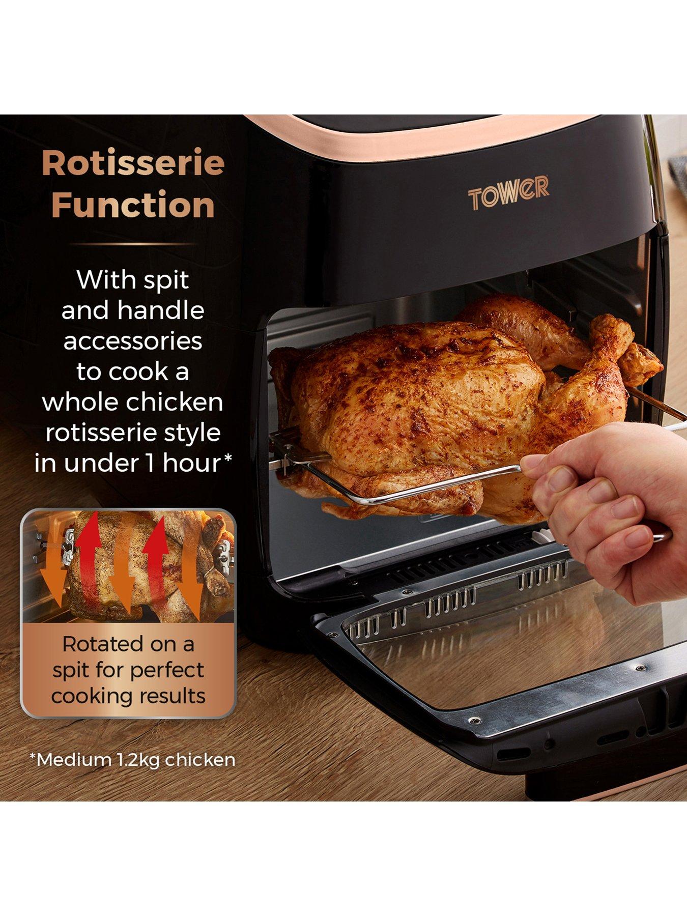 Image 6 of 7 of Tower T17039RGB Xpress Pro 5-in-1 Digital Air Fryer Oven with Rapid Air Circulation, 60-Minute Timer, 11L, 2000W, Black &amp; Rose Gold