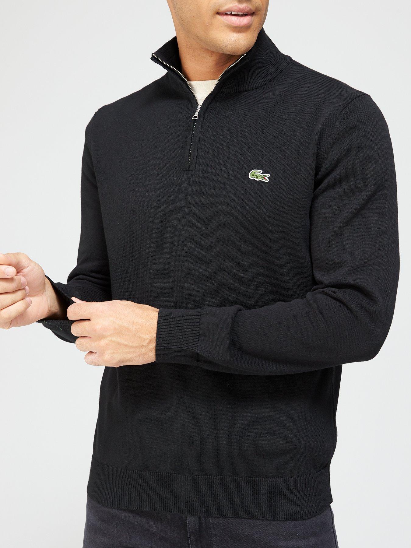 undefined Half Zip Knit Jumper - Black