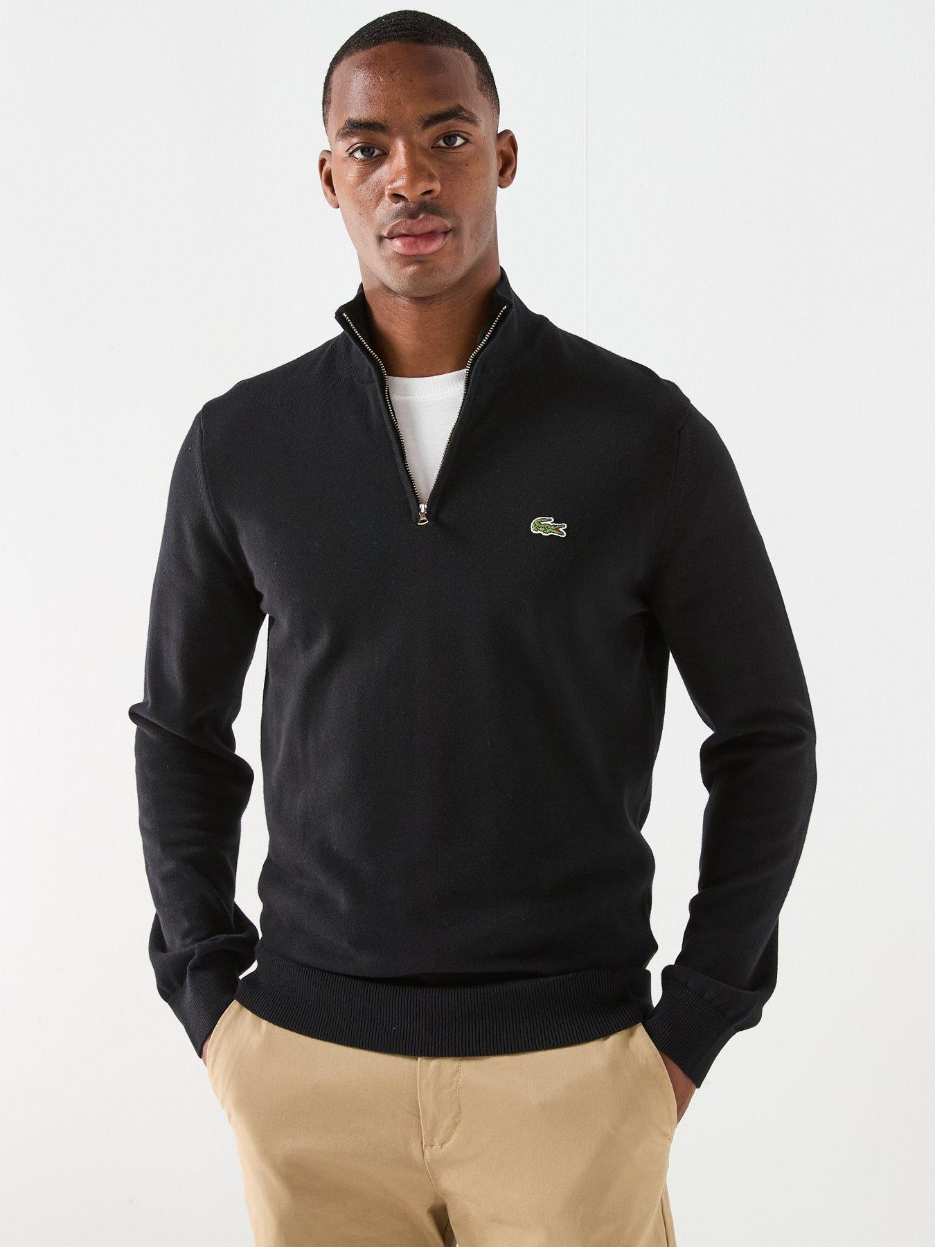 Lacoste Half Zip Knit Jumper - Black