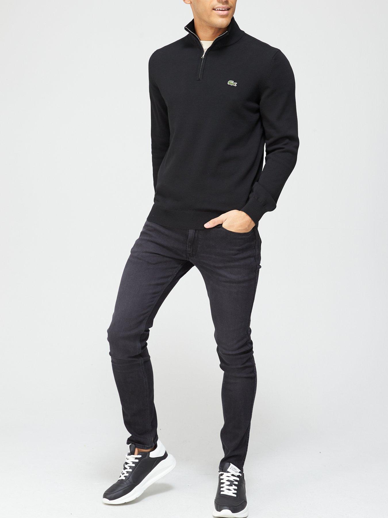 Mens black half hot sale zip jumper