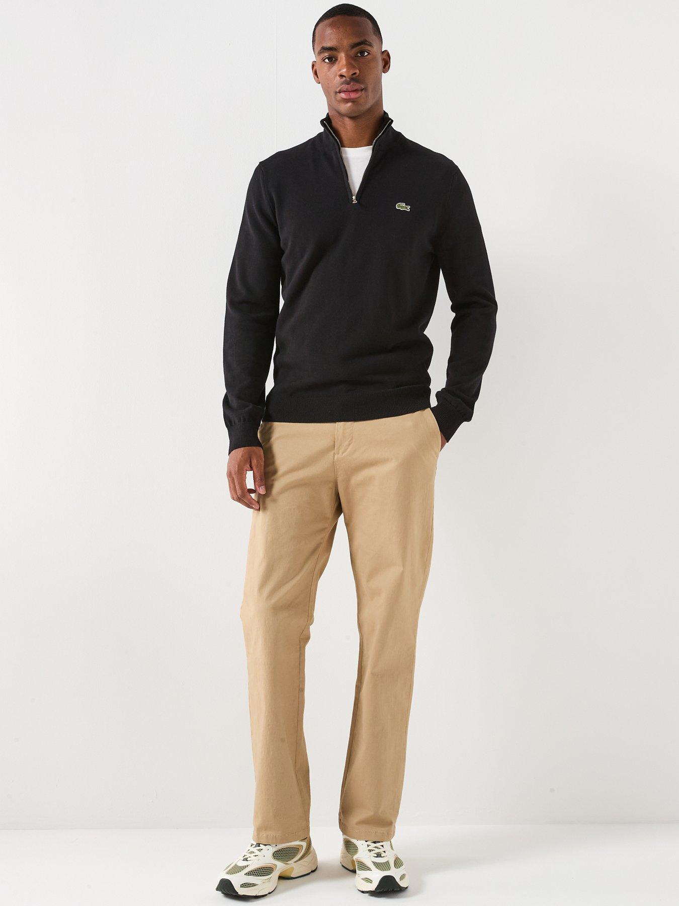 Image 3 of 6 of Lacoste Half Zip Knit Jumper - Black