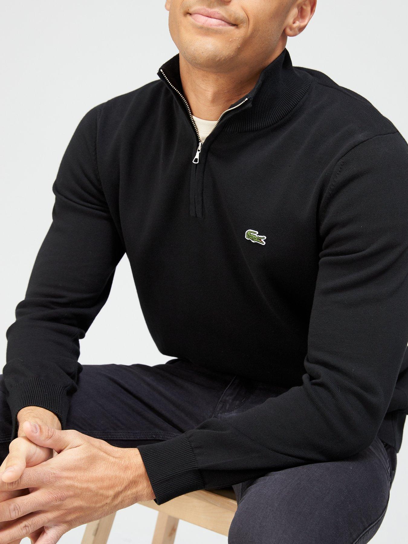 Lacoste Half Zip Knit Jumper Black Very