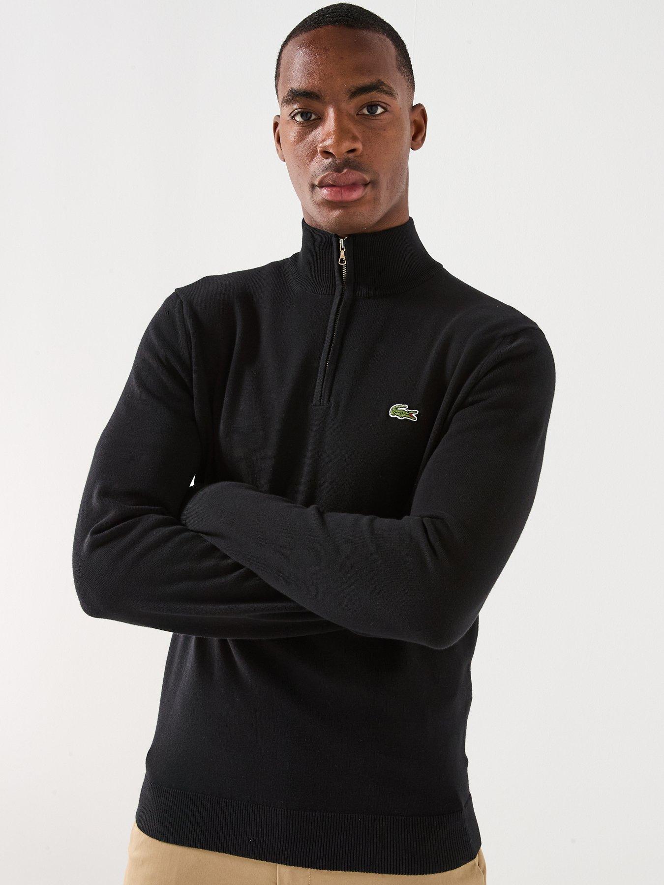 Image 5 of 6 of Lacoste Half Zip Knit Jumper - Black