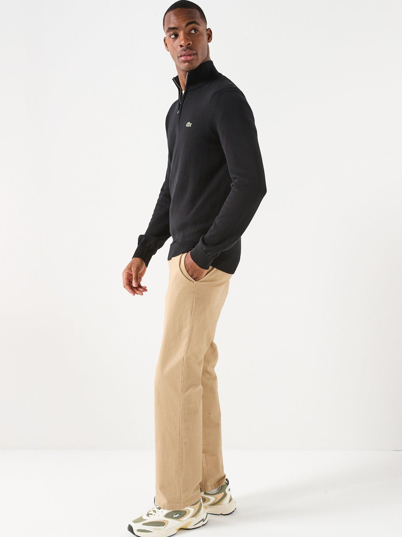 Image 6 of 6 of Lacoste Half Zip Knit Jumper - Black