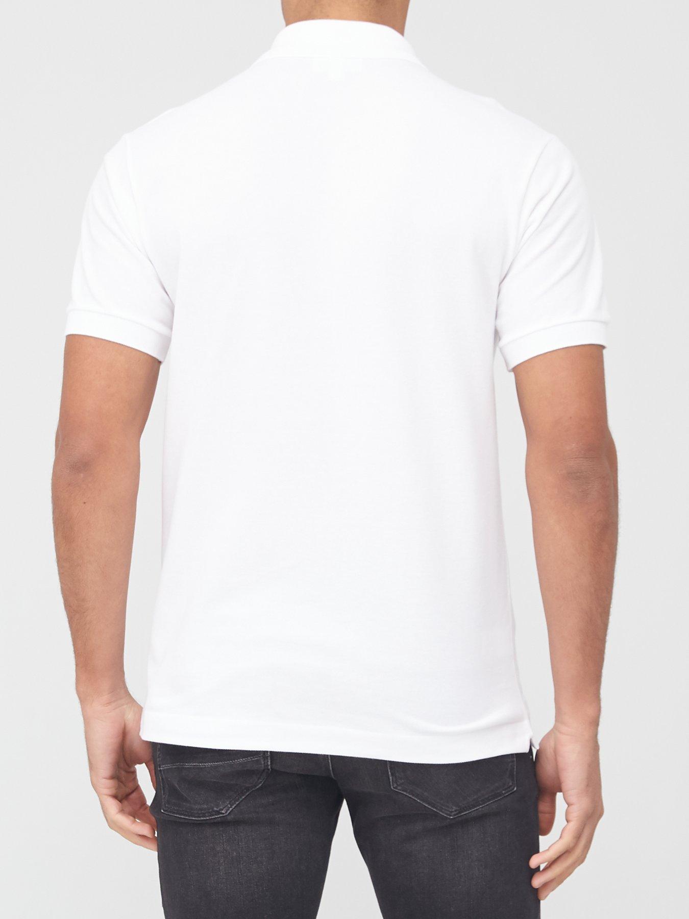 Plain white outlet lacoste shirt