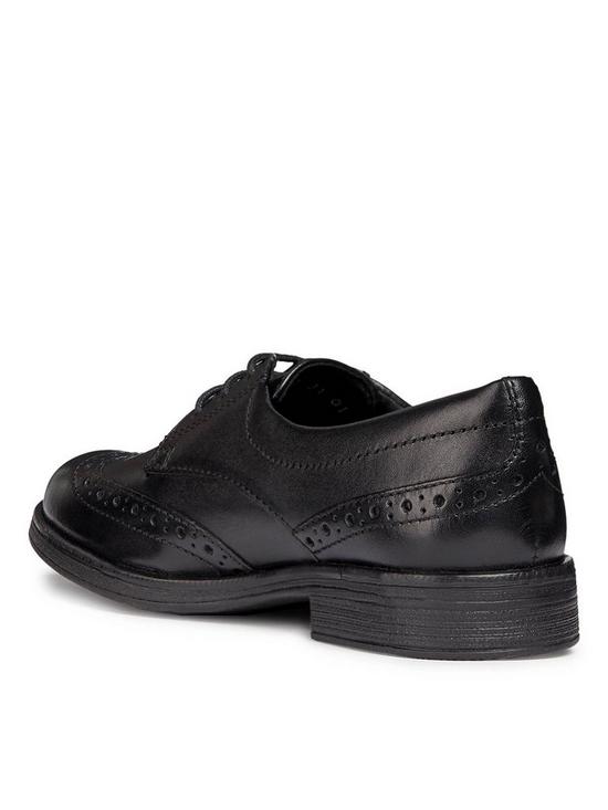 stillFront image of geox-girls-agata-leather-brogue-school-shoes-black