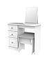  image of swift-clarence-ready-assemblednbspdesk-mirror-and-stool-set